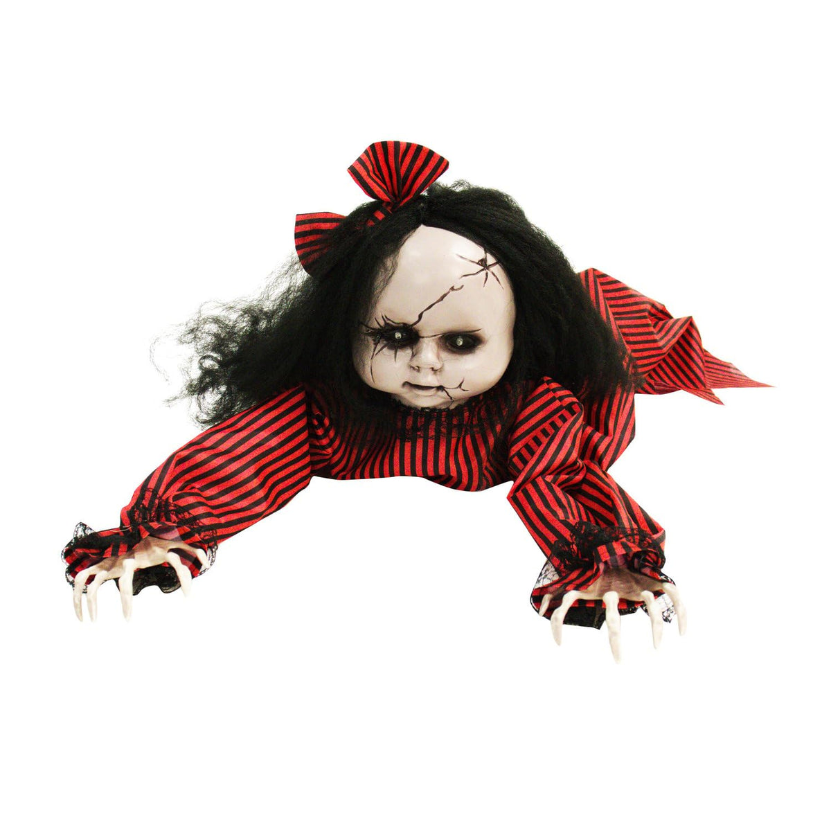 Haunted Hill Farm Haunted Crawling Baby Doll, Animatronic
