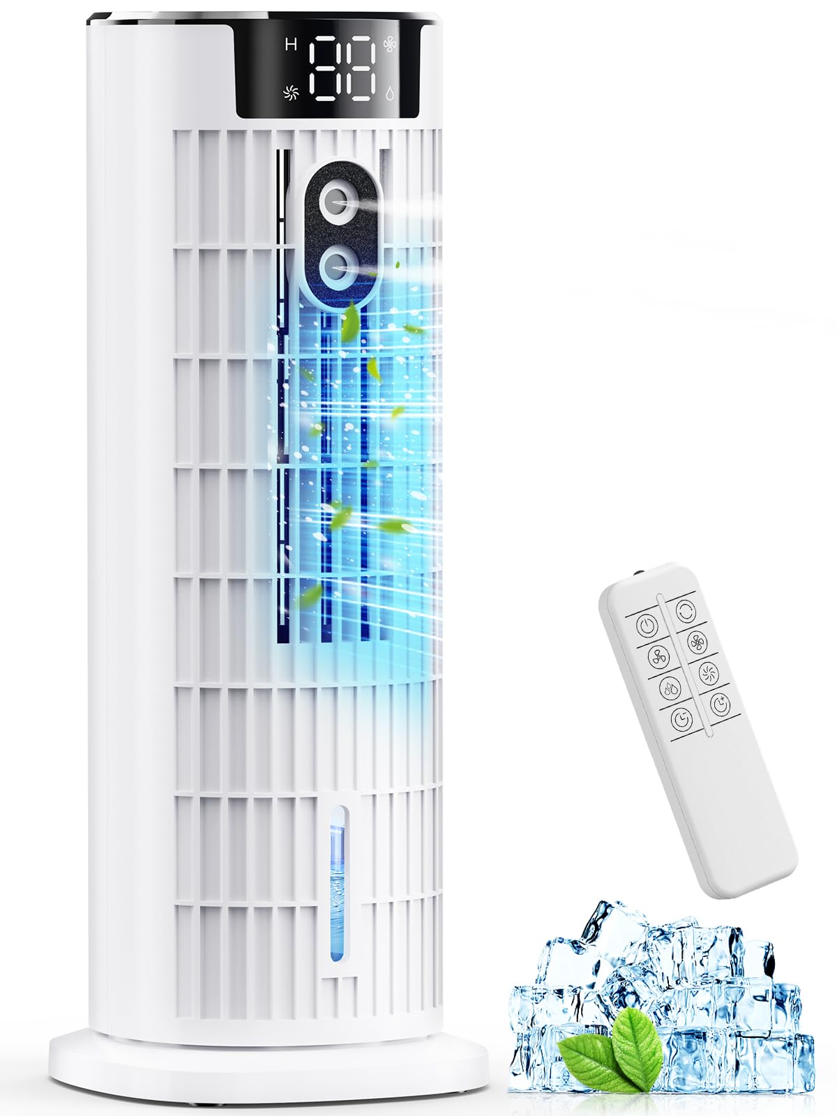 Portable Air Conditioner,1000ML Tower Fan with Remote