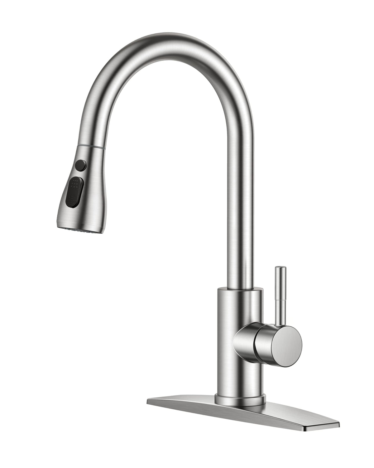 FORIOUS Kitchen Faucets with Pull Down Sprayer, Brushed Nickel