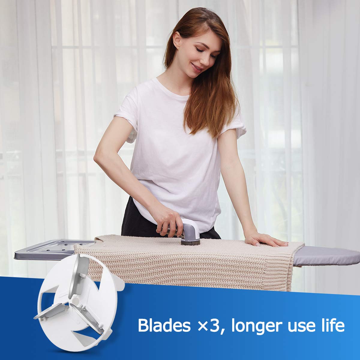 BEAUTURAL Fabric Shaver and Lint Remover, 2 Speeds, Battery Operated