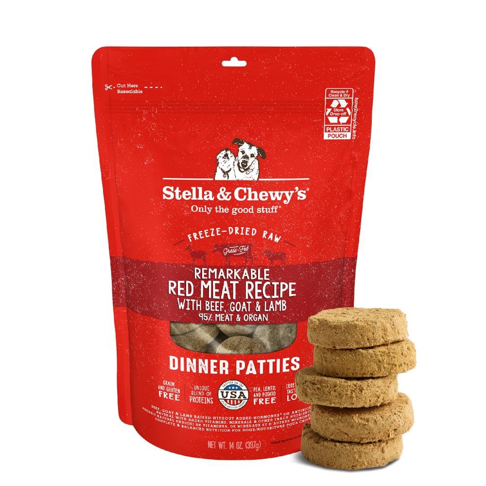 Stella and Chewy's Freeze-Dried Raw Dinner Patties, Red Meat, 396g