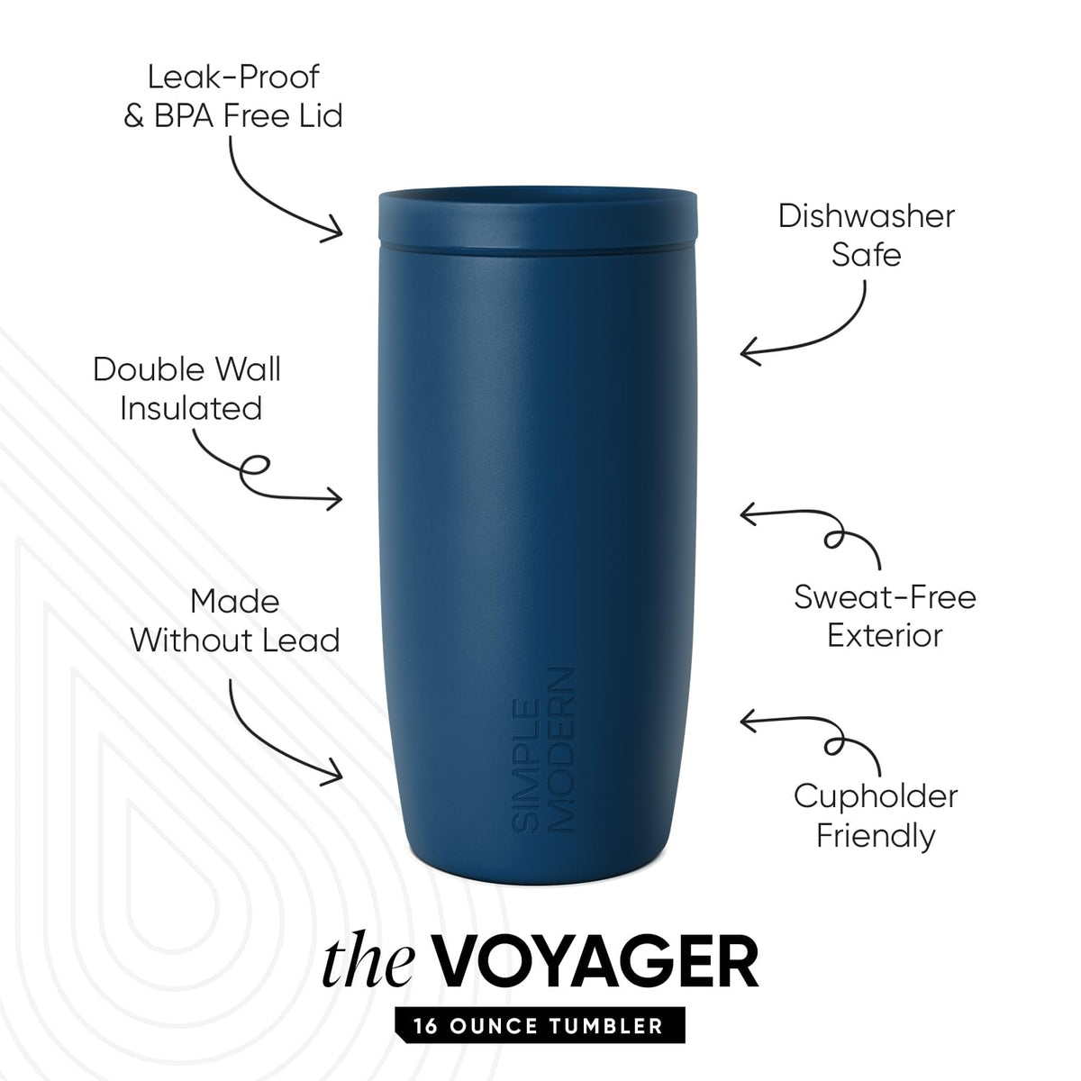 Simple Modern Halloween Travel Coffee Mug, 16 oz, Pumpkins