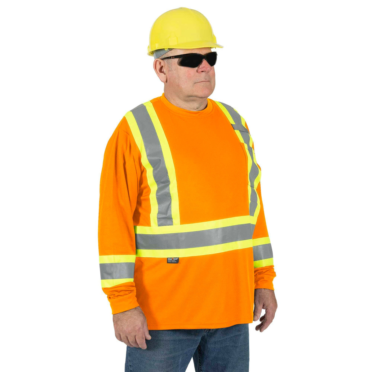 Pioneer High Vis Shirt for Men, Safety Long Sleeve, Class 2