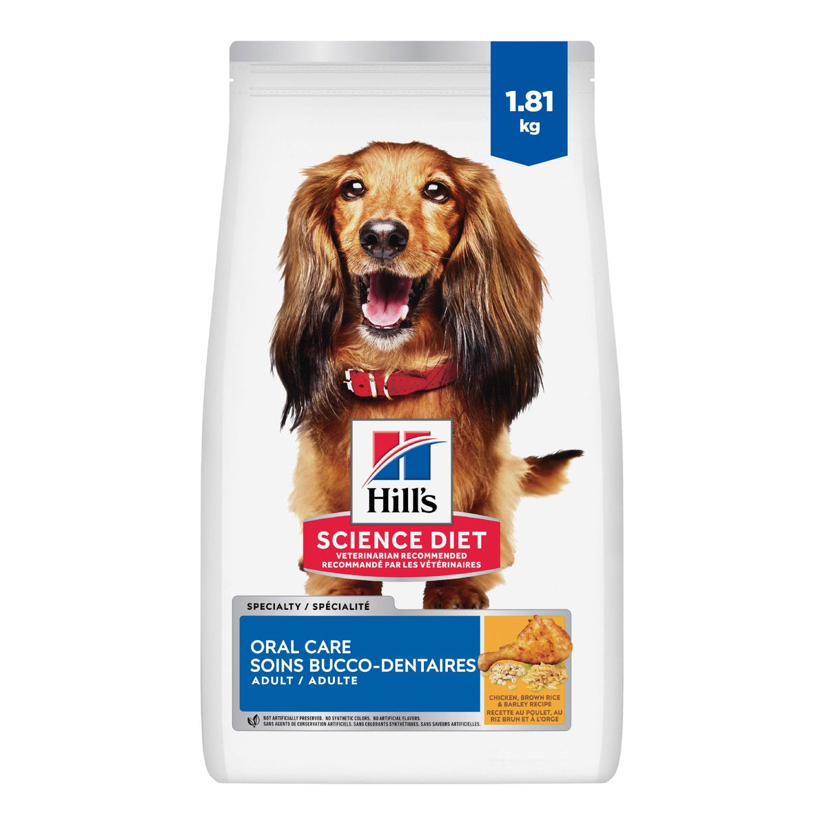 Hill's Science Diet Oral Care Chicken, Rice & Barley Dog Food, 1.81 kg