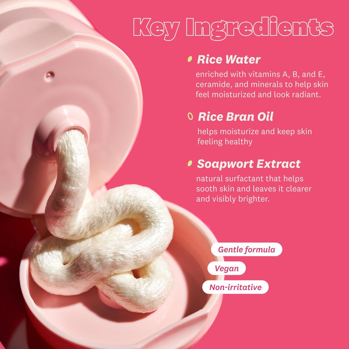 The Face Shop Rice Water Bright Foaming Facial Cleanser, 300 mL