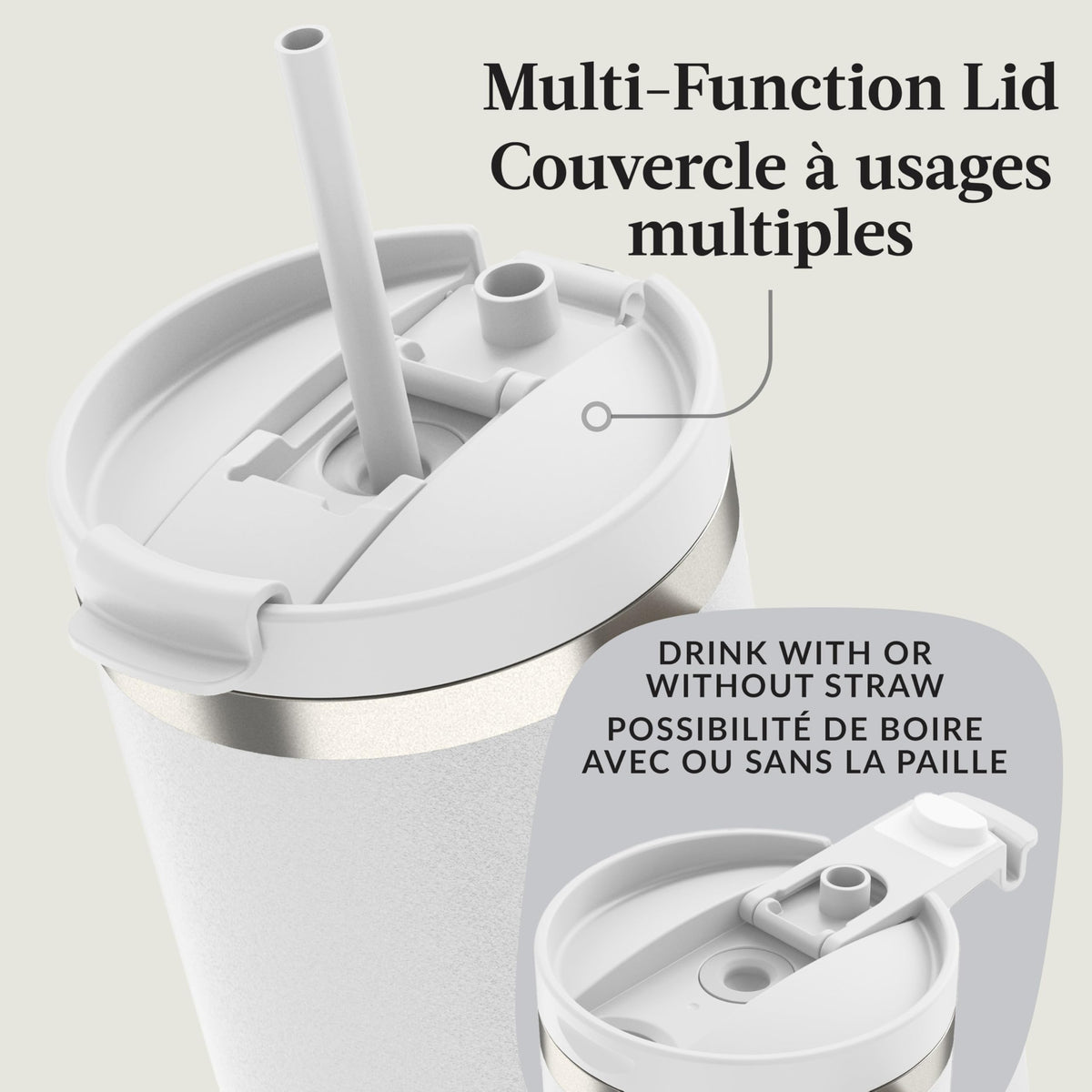 Contigo Streeterville Insulated Tumbler with Straw, 40oz, Salt