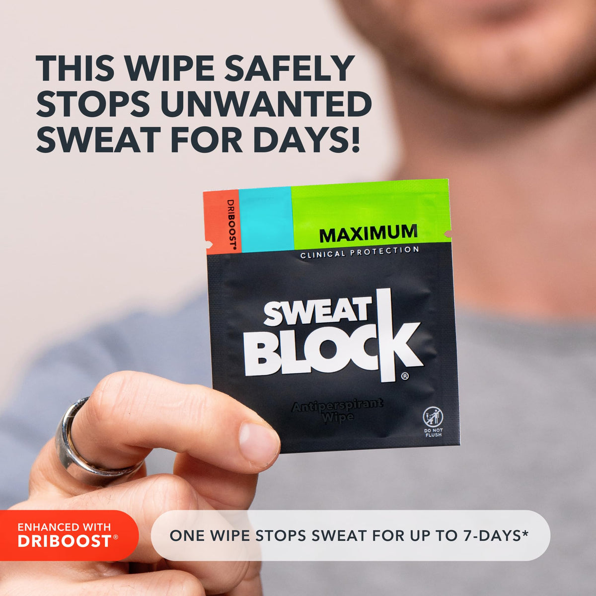 SweatBlock Antiperspirant Wipes, 10 Count