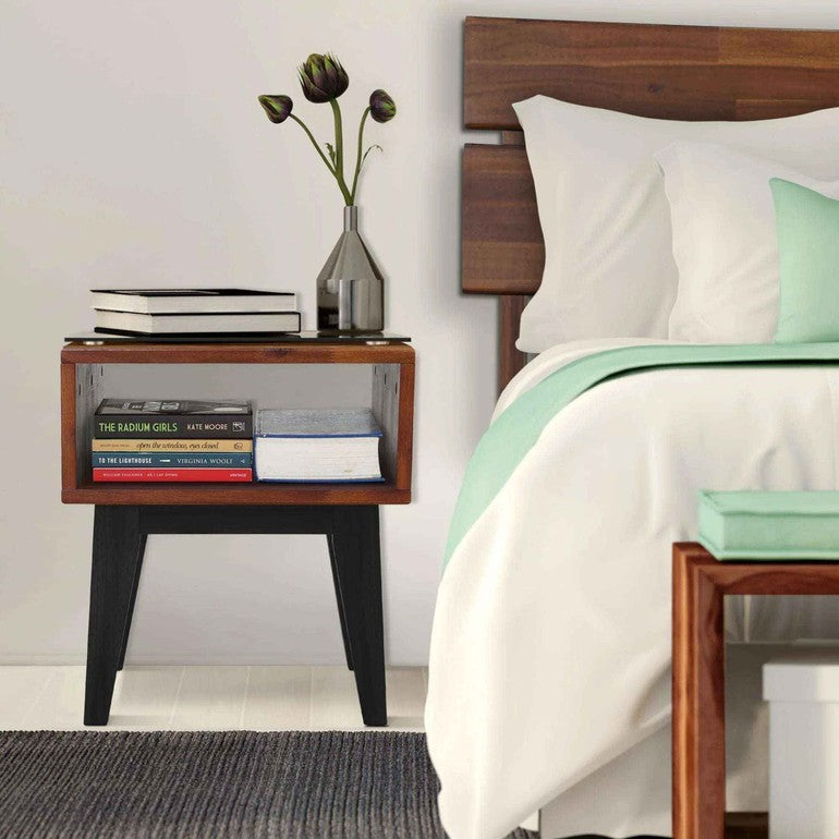 Serena Solid Acacia Wood Nightstand