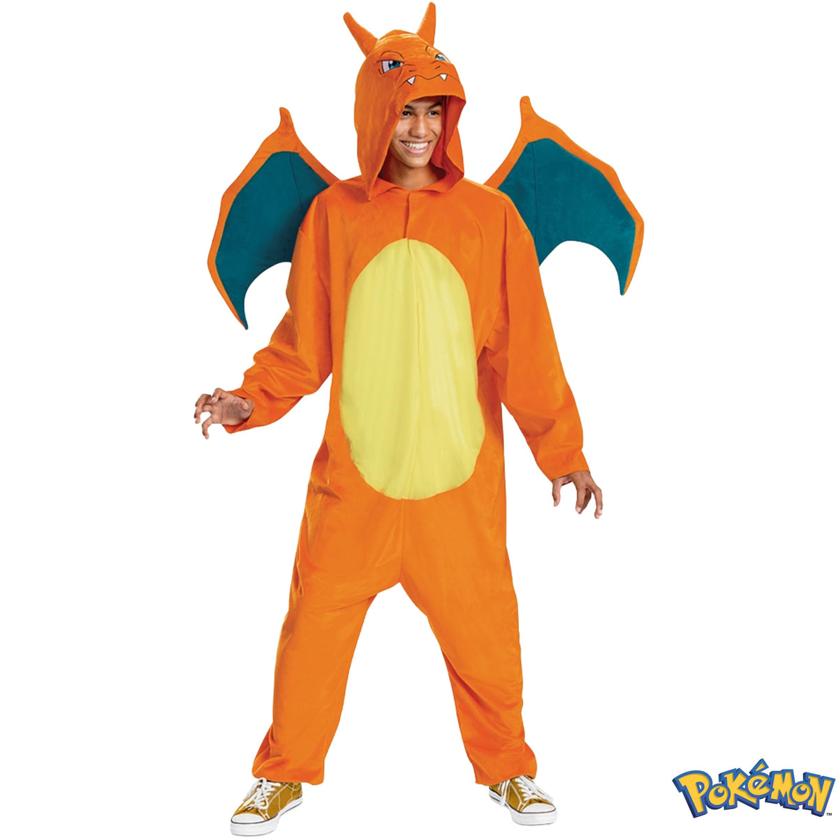 Disguise Pokemon Charizard Adult Costume with Wings, X-Large (50-52)