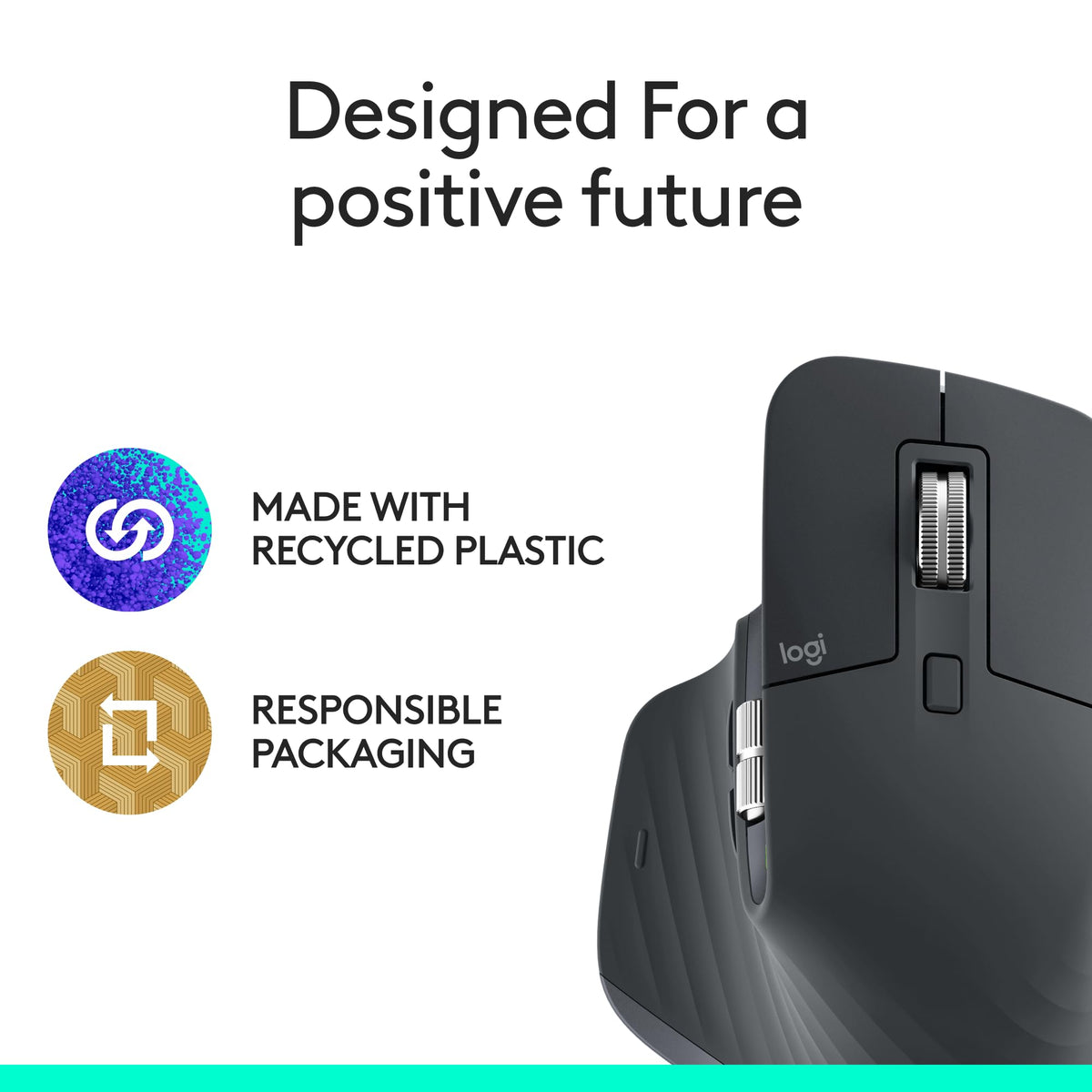 Logitech MX Master 3S Bluetooth Wireless Mouse, Graphite