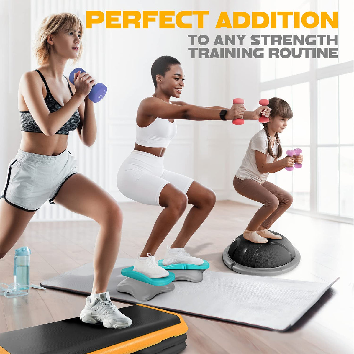 Yes4All Neoprene Dumbbells Pair, Orange, 8lbs