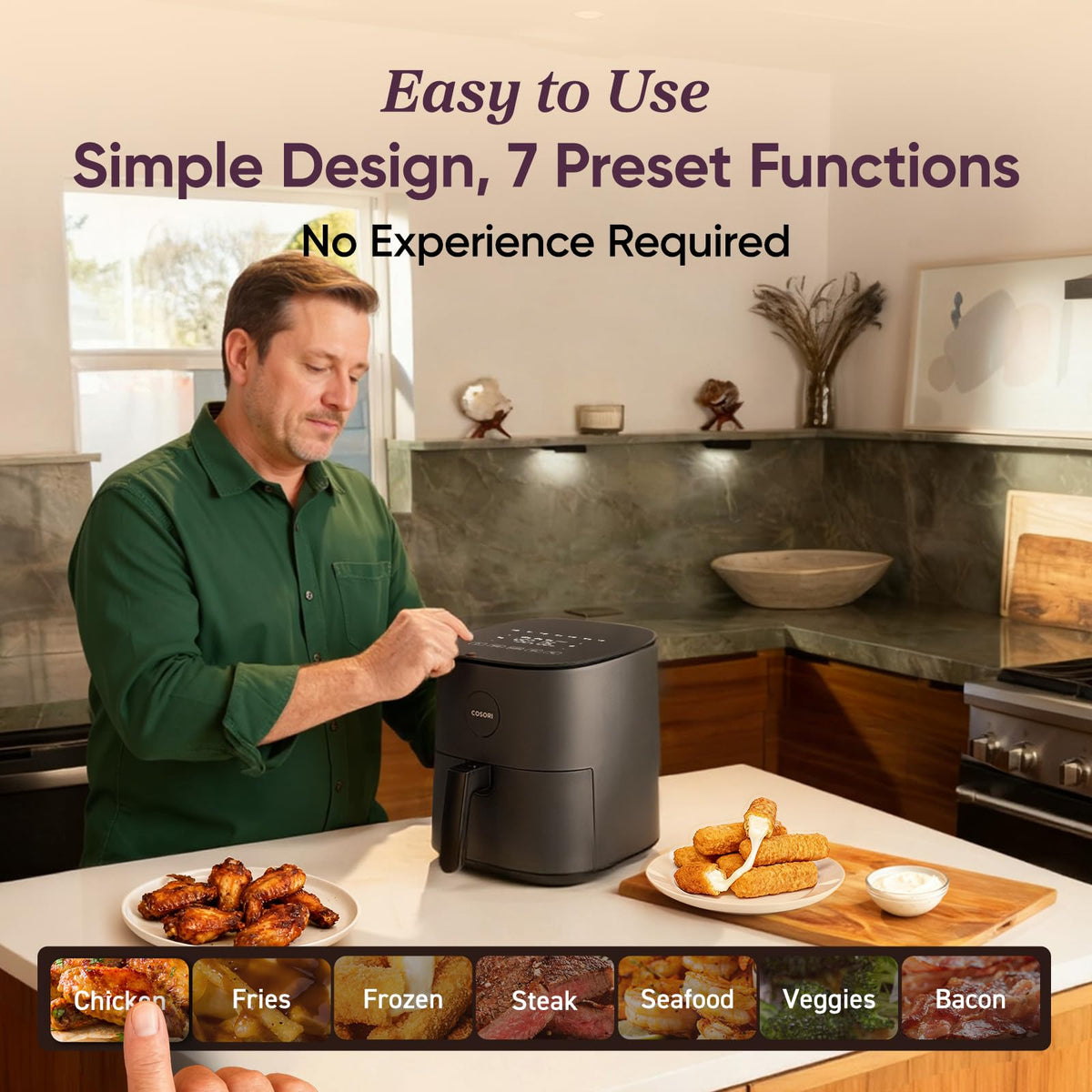 Cosori Air Fryer, 5 Qt (4.7 L), 9-in-1