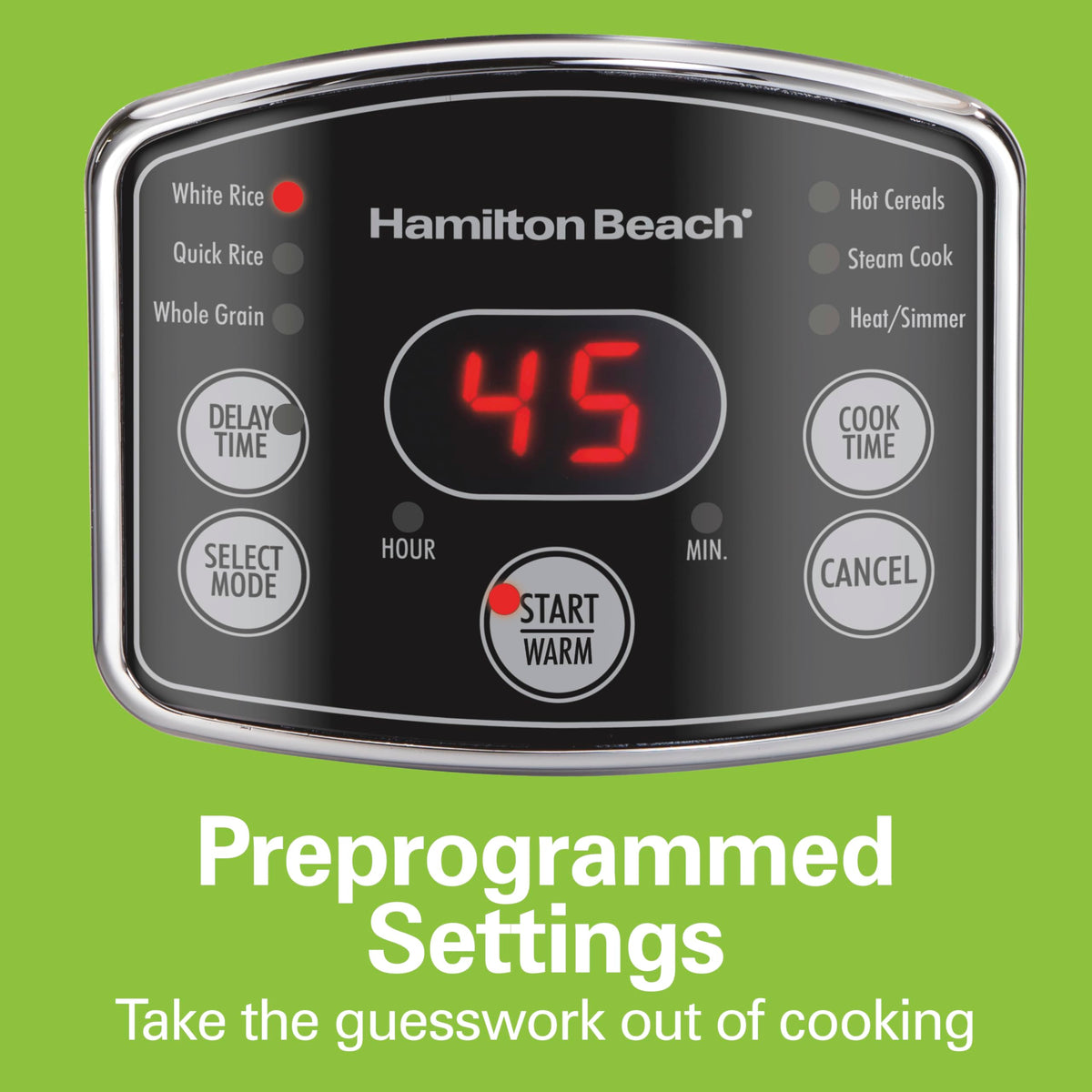 Hamilton Beach Digital Rice Cooker and Food Steamer, 14 Cups, 37548MN