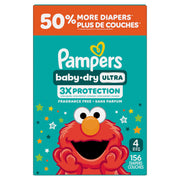 Pampers Baby Dry Ultra Diapers, Size 4 (22-37 lbs), 156 Count