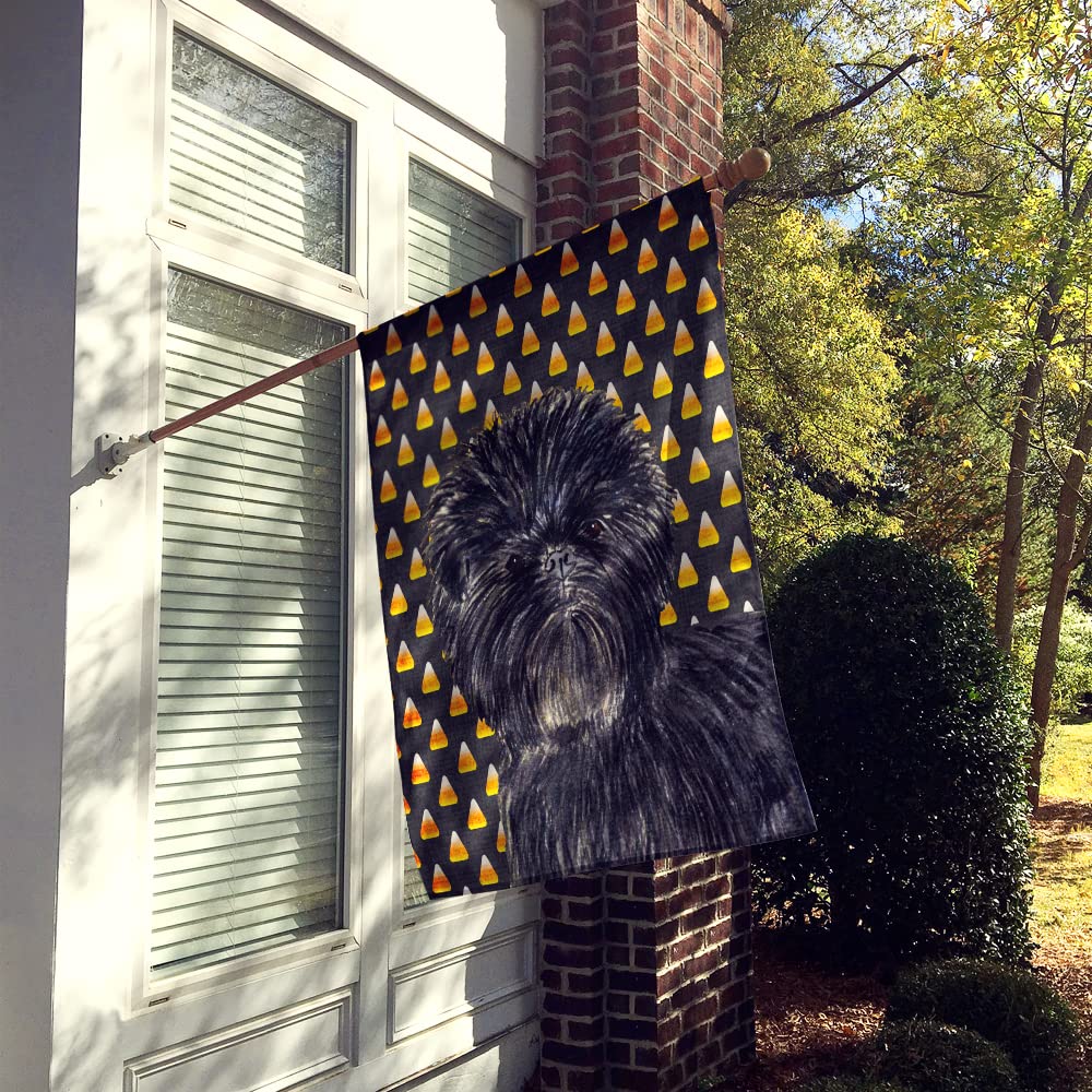 Caroline's Treasures SS4304CHF Affenpinscher Candy Corn Halloween Portrait Flag
