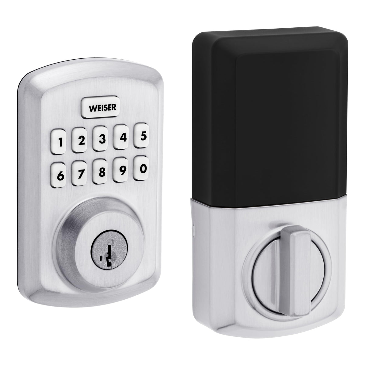 Weiser Powerbolt 3 Keyless Entry Deadbolt, Satin Chrome