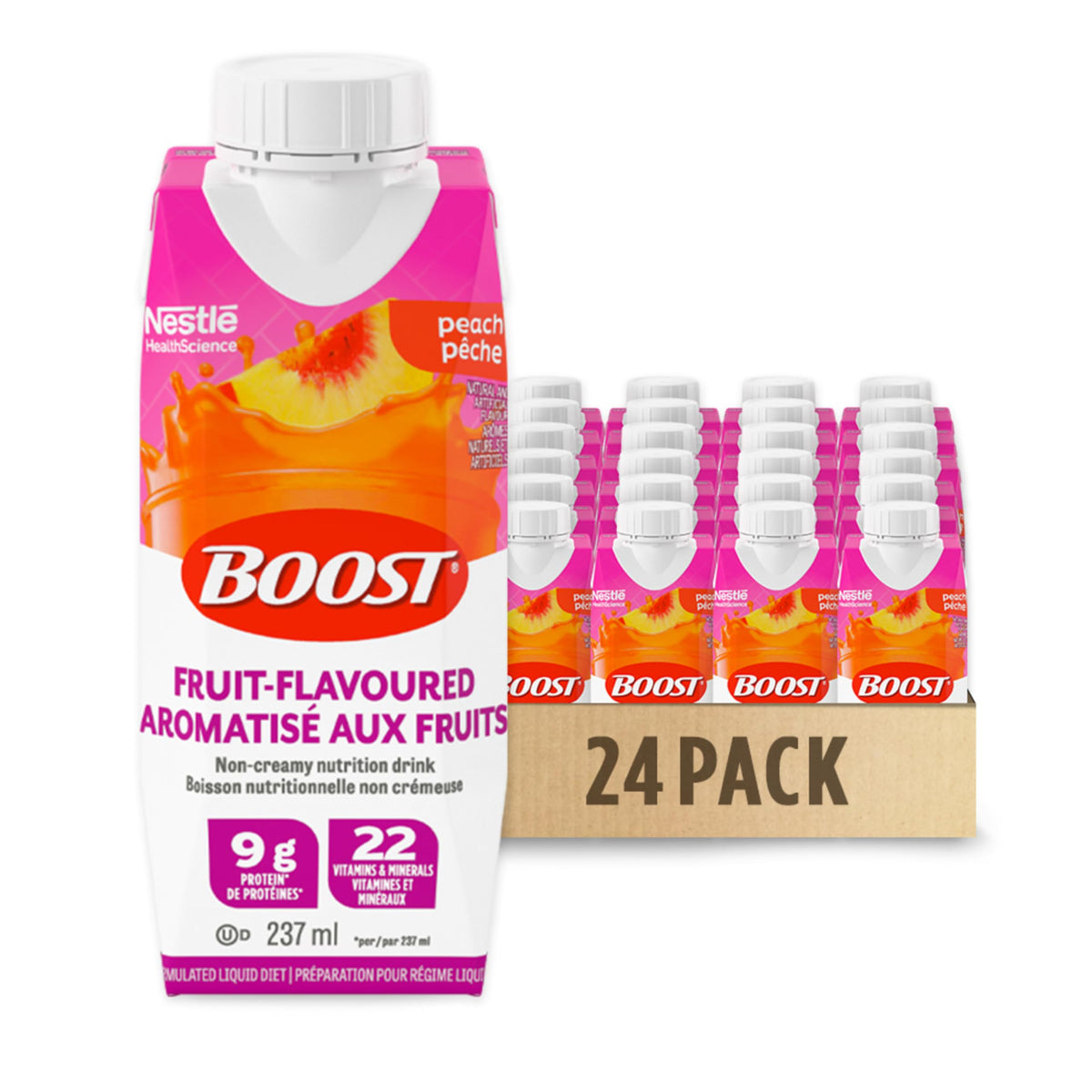 Boost Fruit Flavoured Drink, Peach, 24 x 237 mL