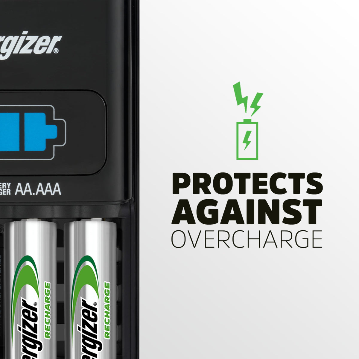 Energizer Rechargeable Battery Charger for AA, AAA, C, D and 9V