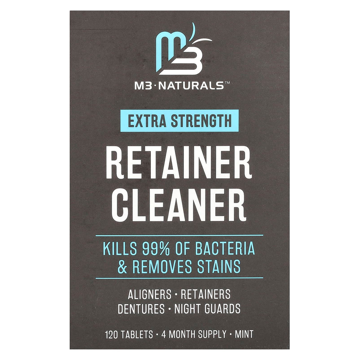 M3 Retainer Cleanser Tablets, Mint, 4 Month Supply