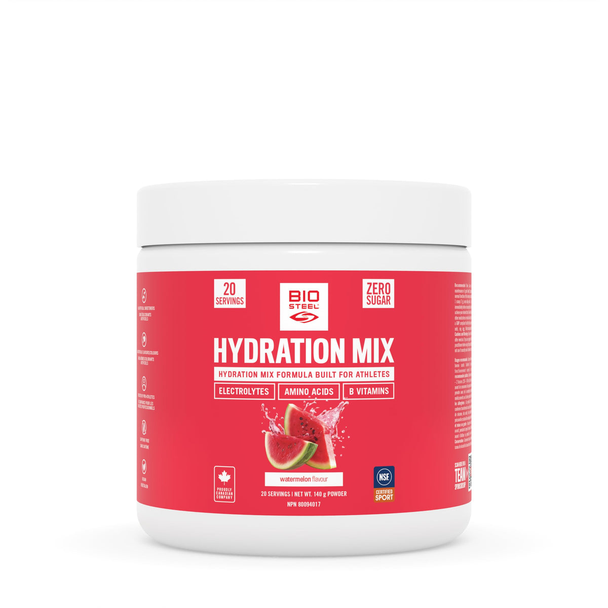 BioSteel Electrolyte Hydration Mix, Watermelon, 20 Servings