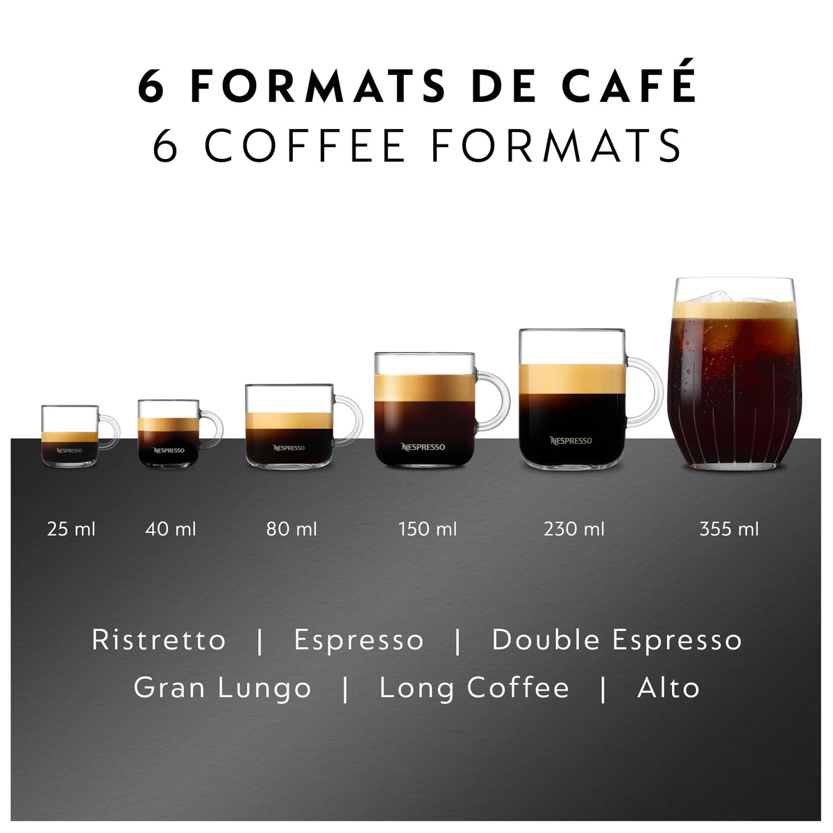 Nespresso Vertuo Pop+ Deluxe Coffee Machine by De'Longhi, Matte Black