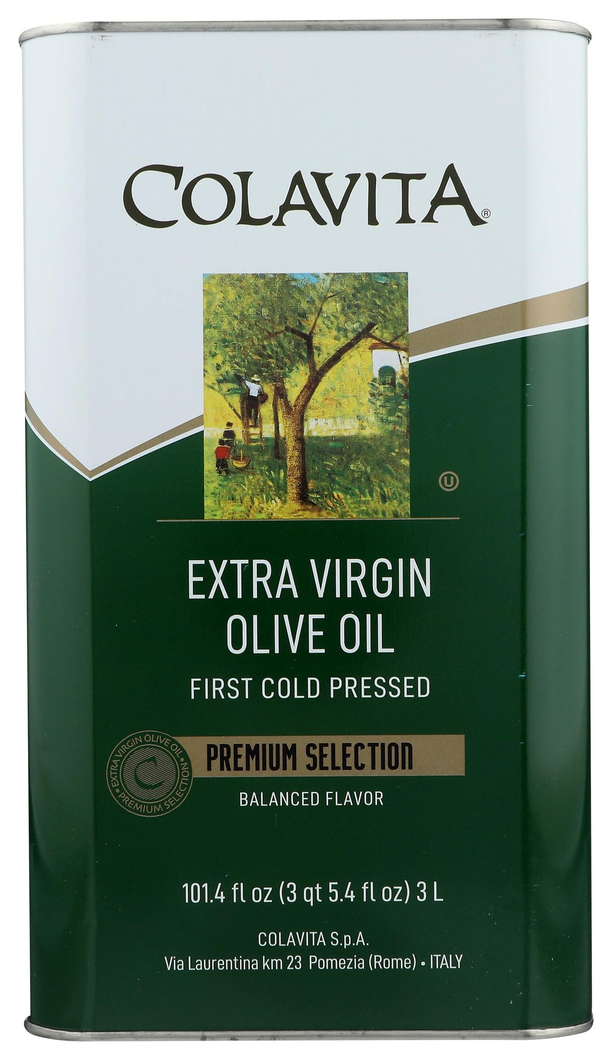 Colavita Premium Selection Extra Virgin Olive Oil, 3L Tin