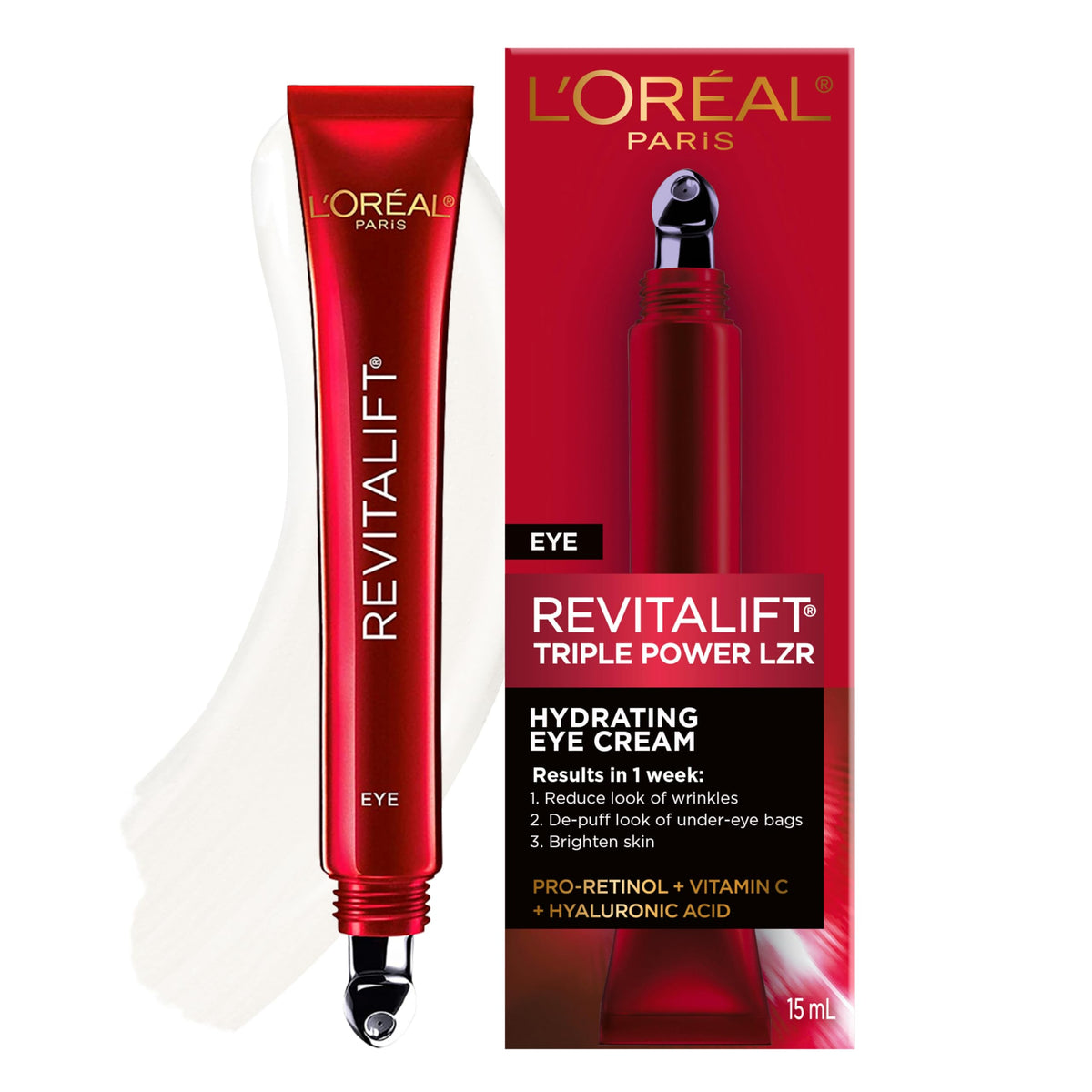 L'Oréal Paris Revitalift Triple Power LZR Eye Cream, 15 ml