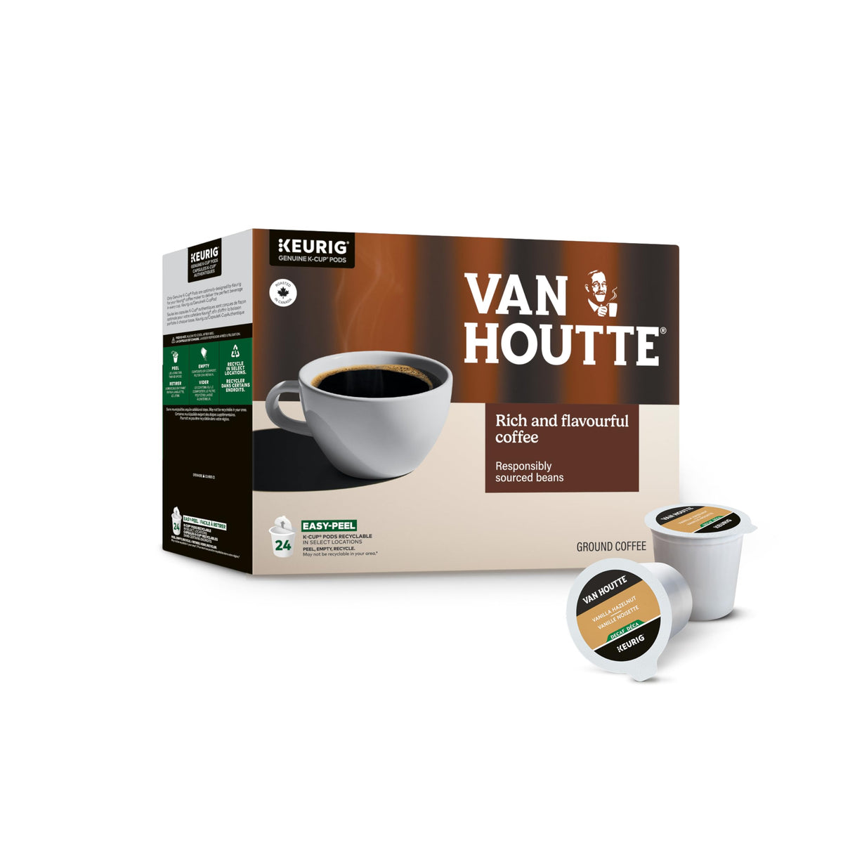 Van Houtte Vanilla Hazelnut Decaf K-Cup Coffee Pods (24 Count)