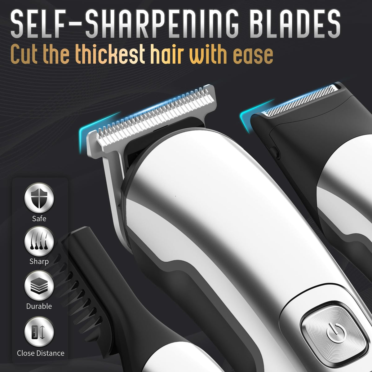 Ufree Waterproof Beard Trimmer for Men, Silver