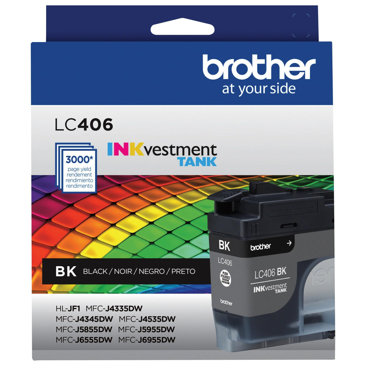 Brother Genuine LC406BKS Standard Yield Black Ink Cartridge