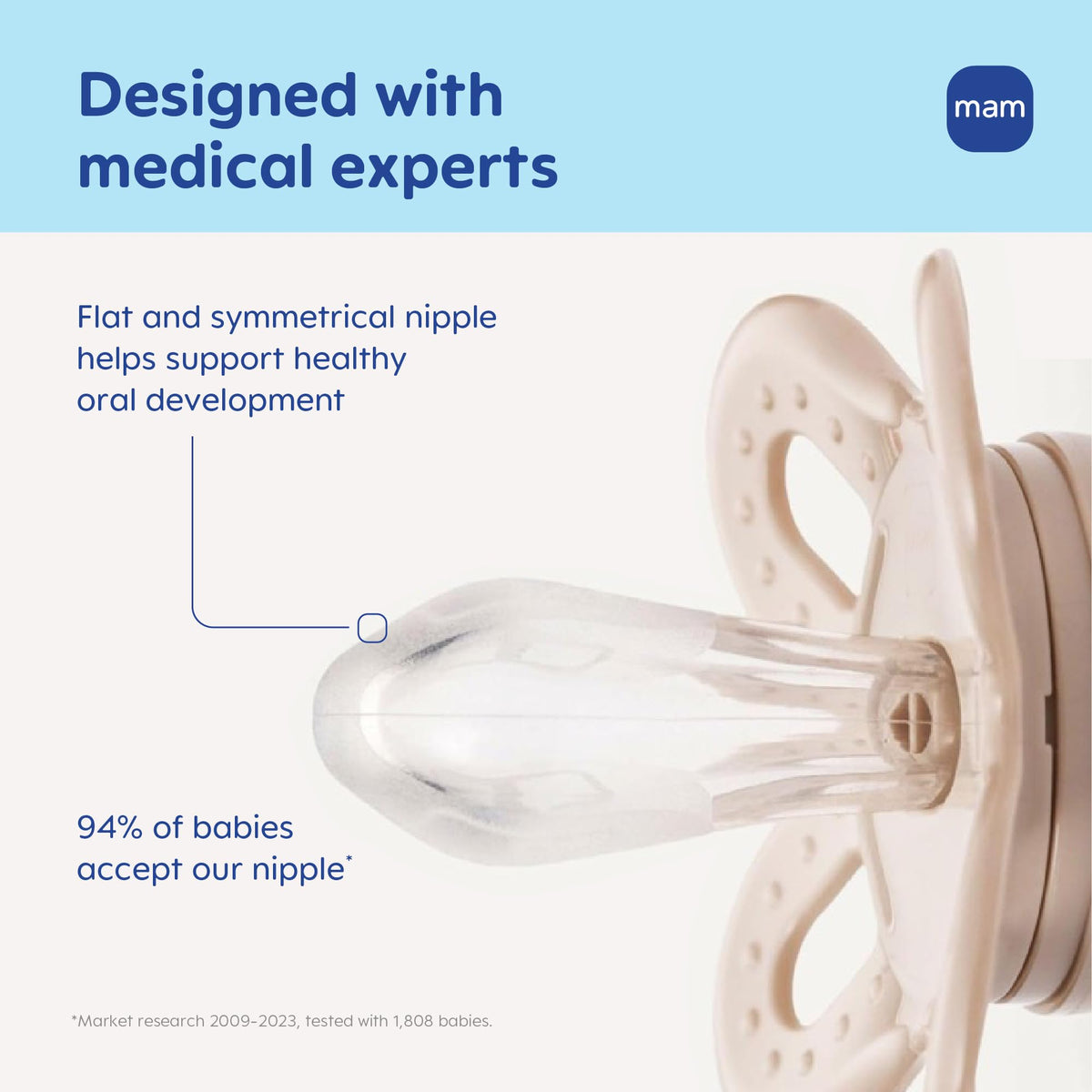 MAM Original Start Baby Pacifiers, 0-3 Months, Silicone, 4 Pack