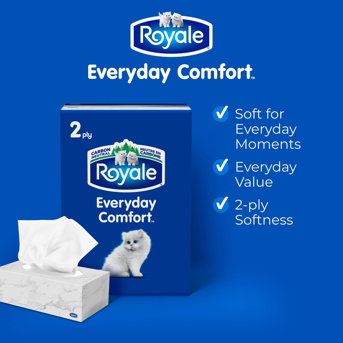 Royale Everyday Comfort 2-Ply Facial Tissue, 24 Boxes