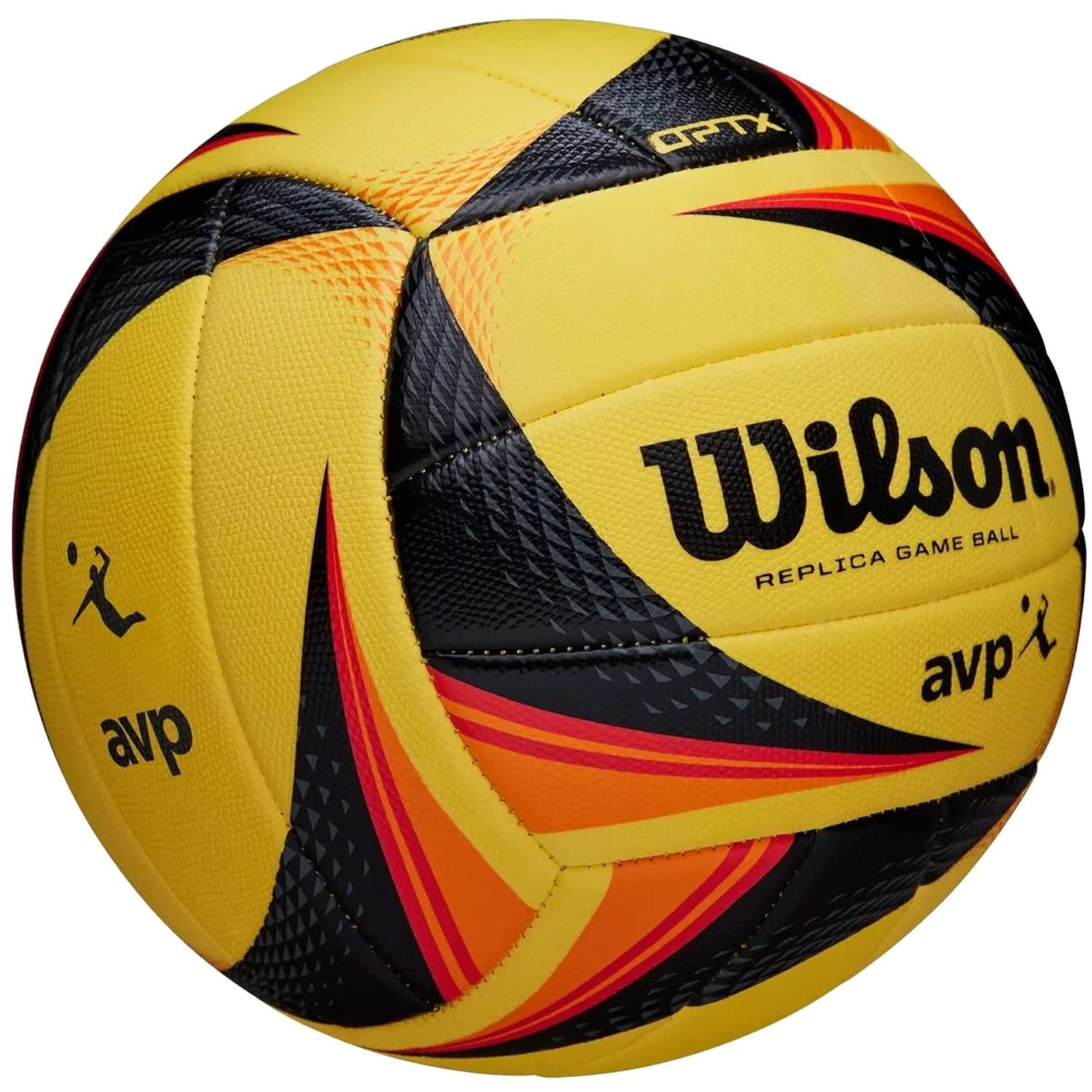 Wilson AVP II Replica Outdoor Beach Volleyball, Yellow/Black