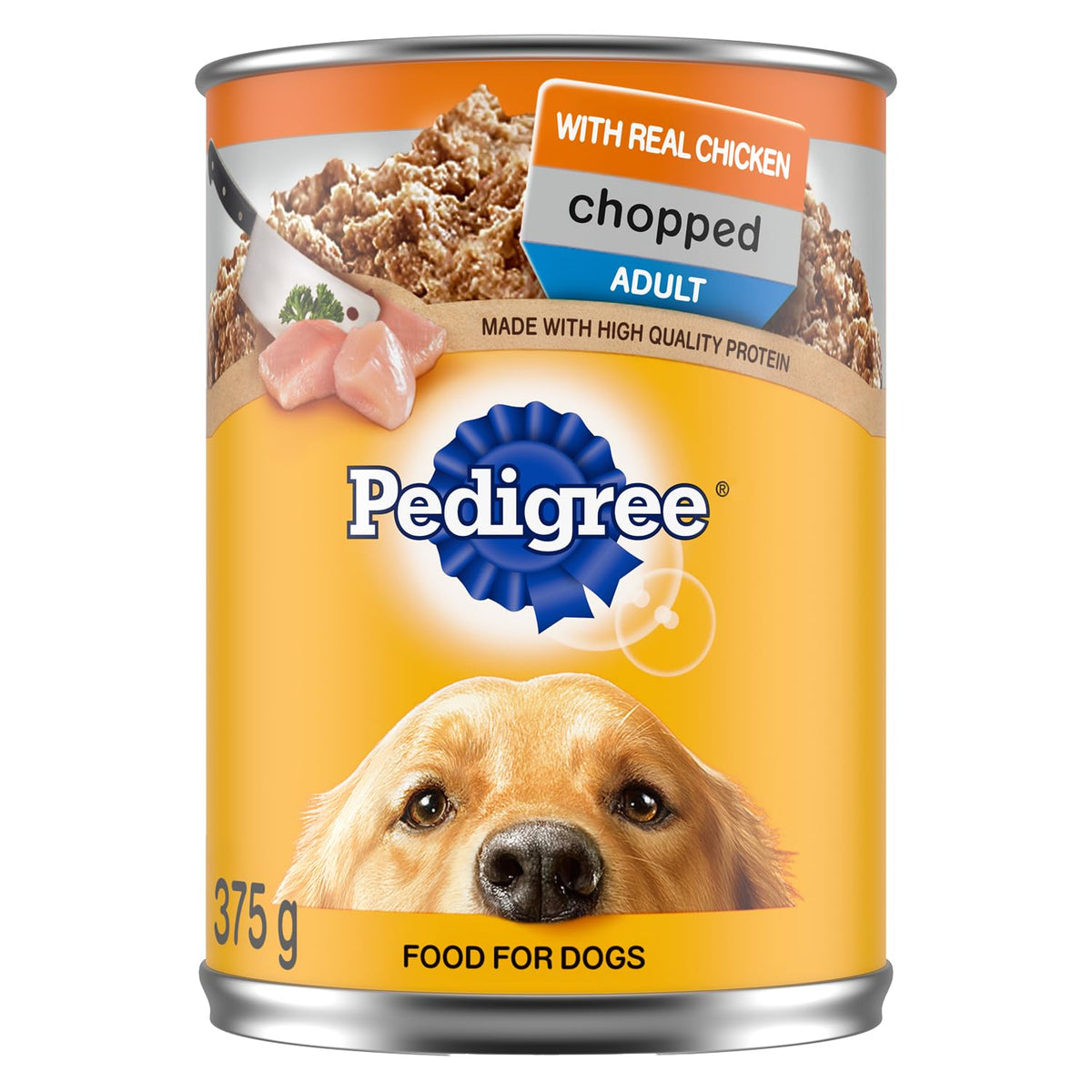 Pedigree Chopped Wet Dog Food, Chicken Dinner, 375g, 12 Pack