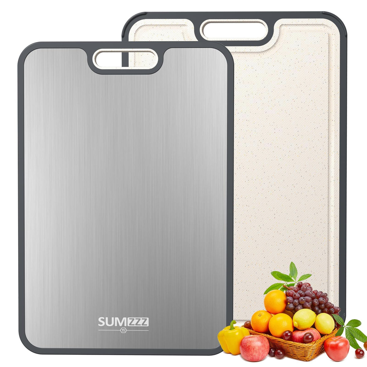 Titanium Double Sided Cutting Board, 16" x 10"