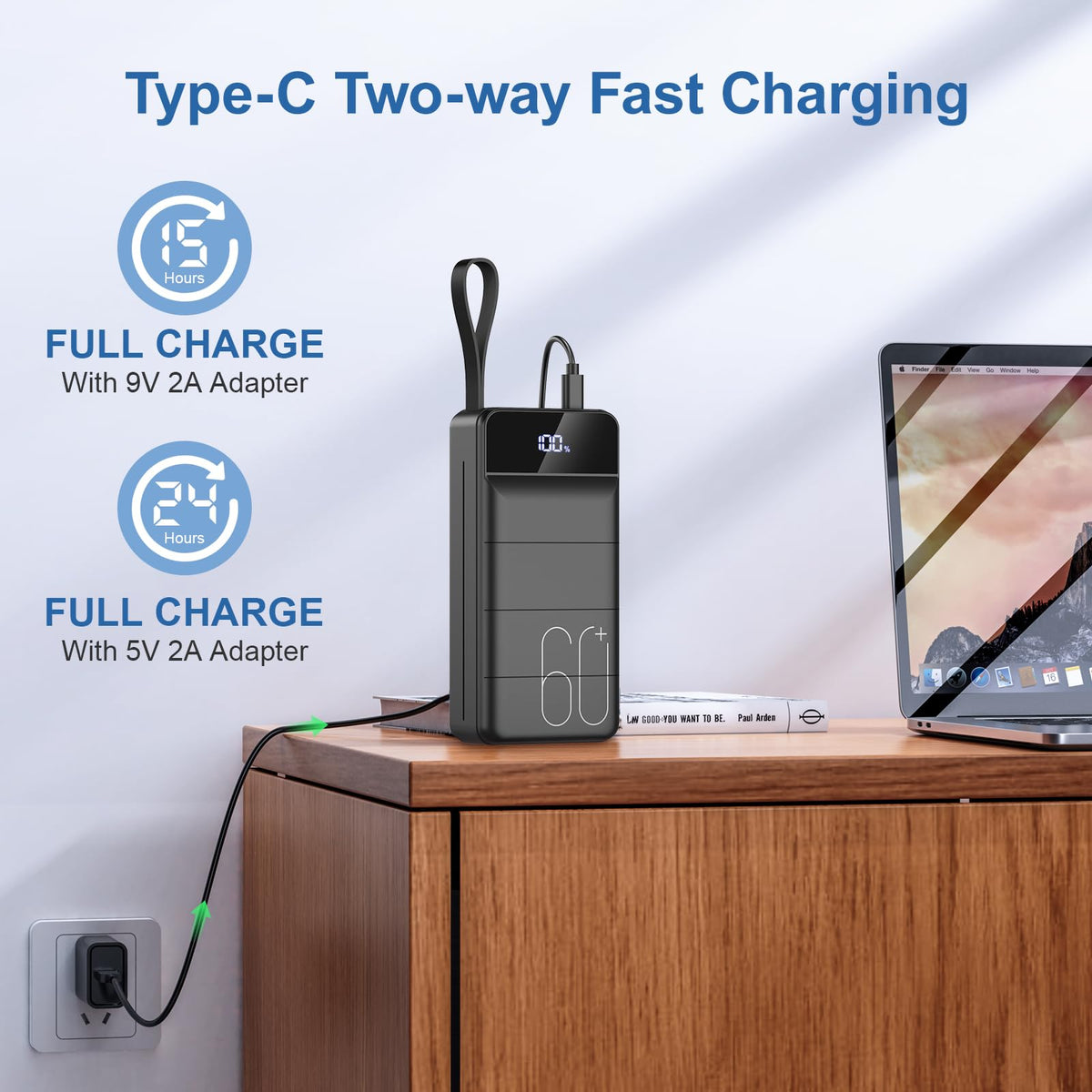 Power Bank 60000mAh, 22.5W Fast Charging