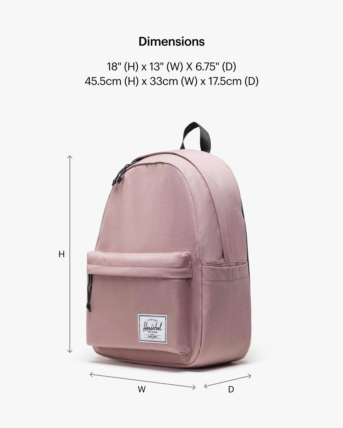Herschel Classic Backpack XL, Ash Rose, 25 L