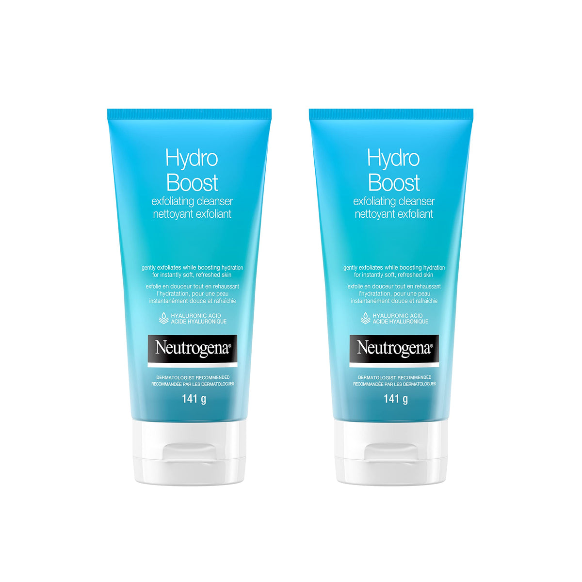 Neutrogena Hydro Boost Exfoliating Face Scrub, Pack of 2 (2 x 141 ml)