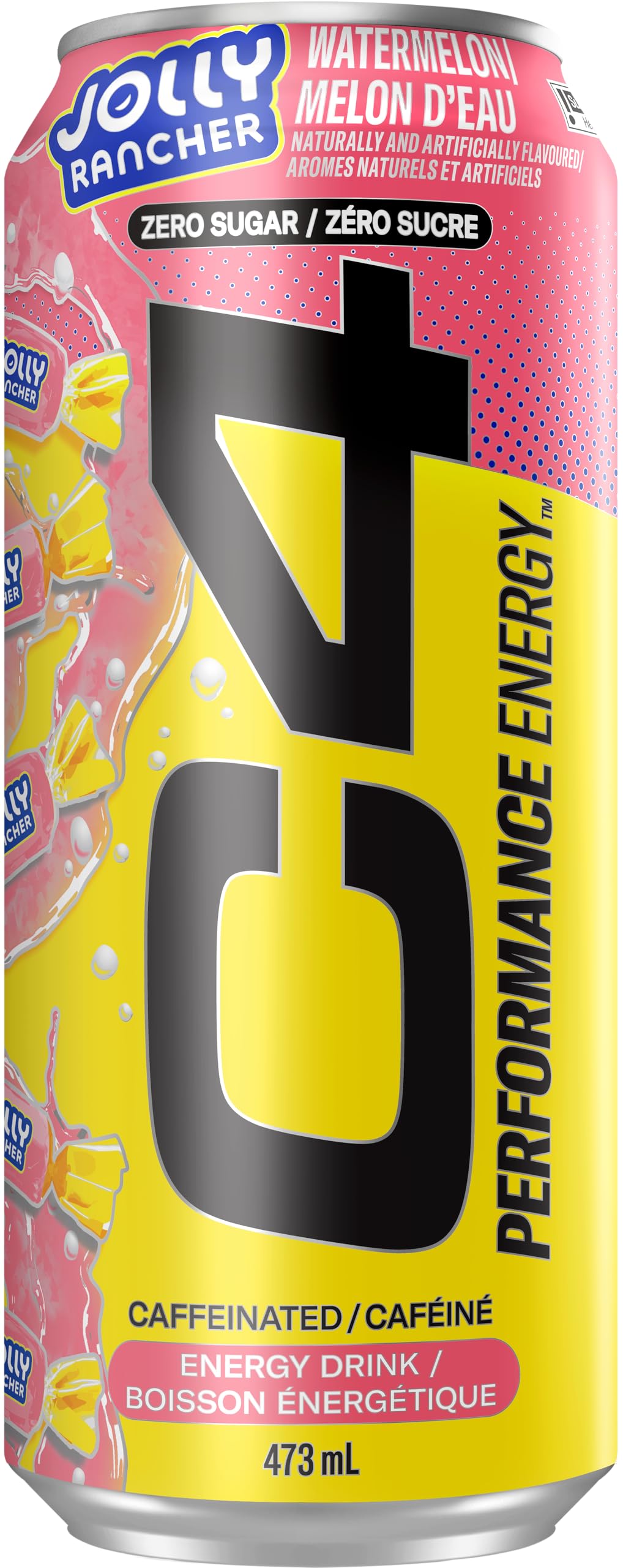 C4 Performance Energy Drink, Jolly Rancher Watermelon, 12 x 473 ml