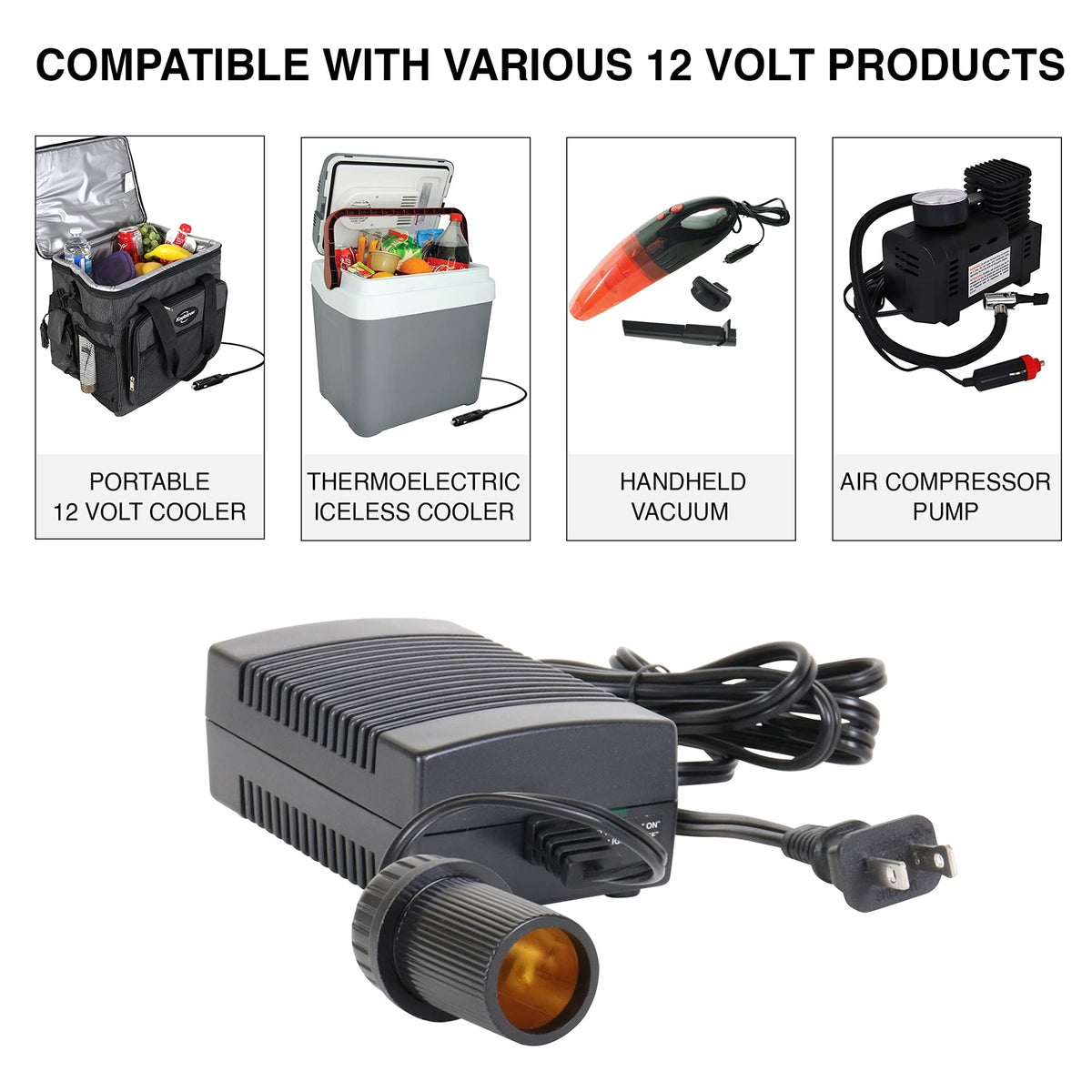 Koolatron Power Adapter, 110V AC to 12V DC, 5A