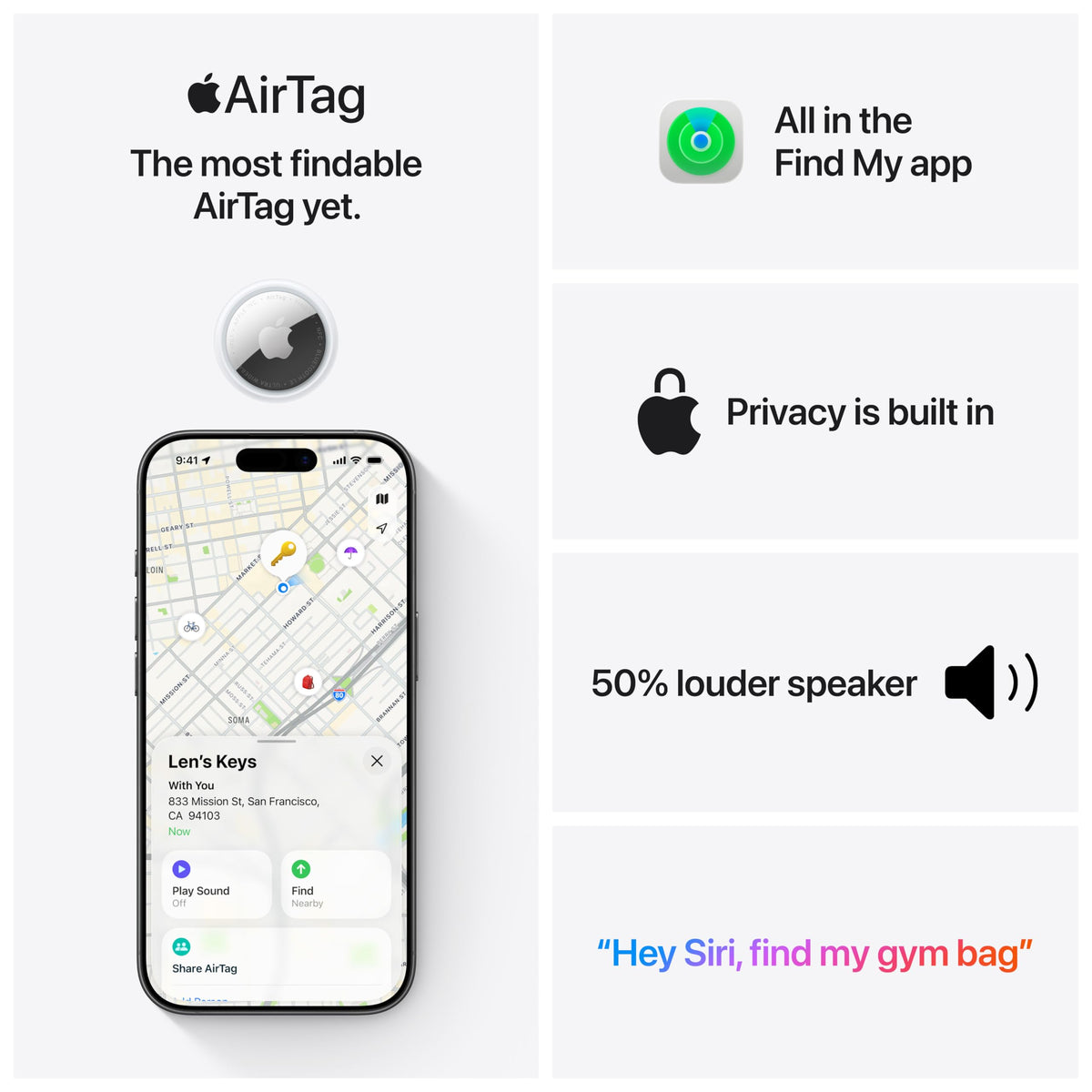 Apple AirTag, 1 Pack, 2nd Generation