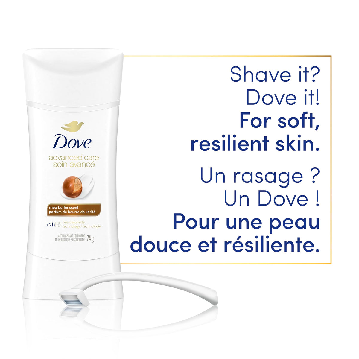 Dove Advanced Care Women's Antiperspirant Stick, 74 g, 3 Pack
