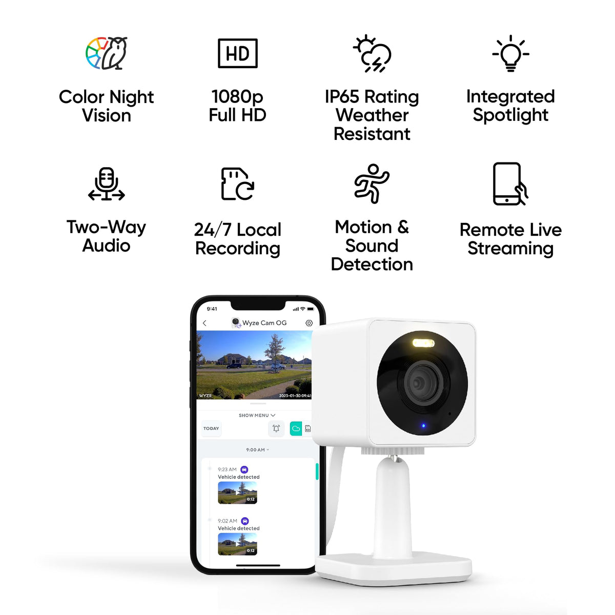 Wyze Cam OG 1080p HD Wi-Fi Security Camera, Indoor/Outdoor