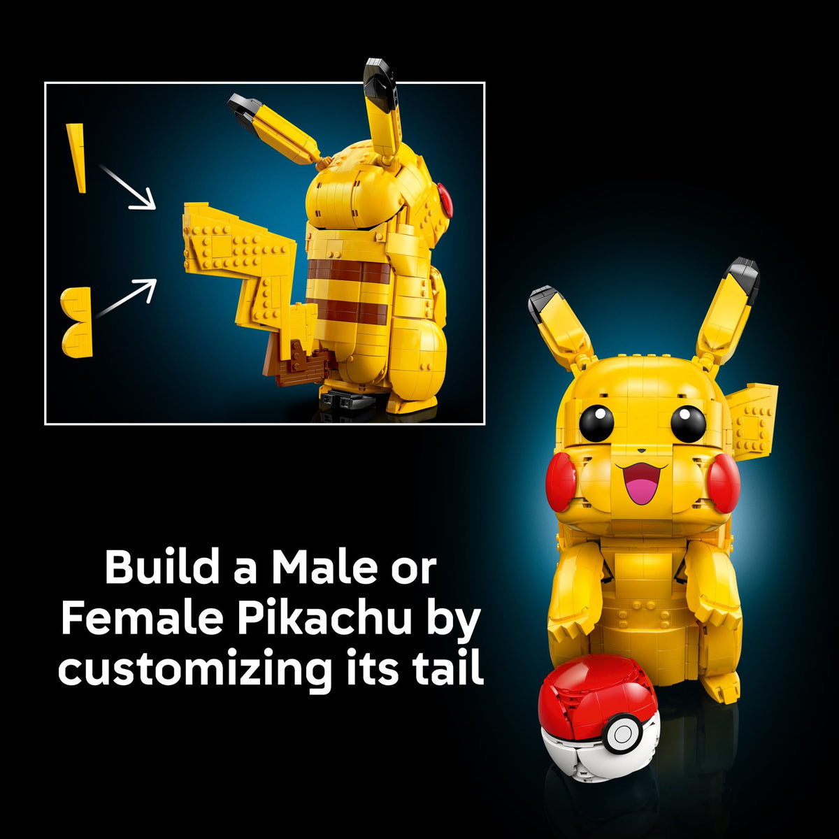 LEGO Pokémon Pikachu and Poké Ball Building Set, Ages 18+, 72152