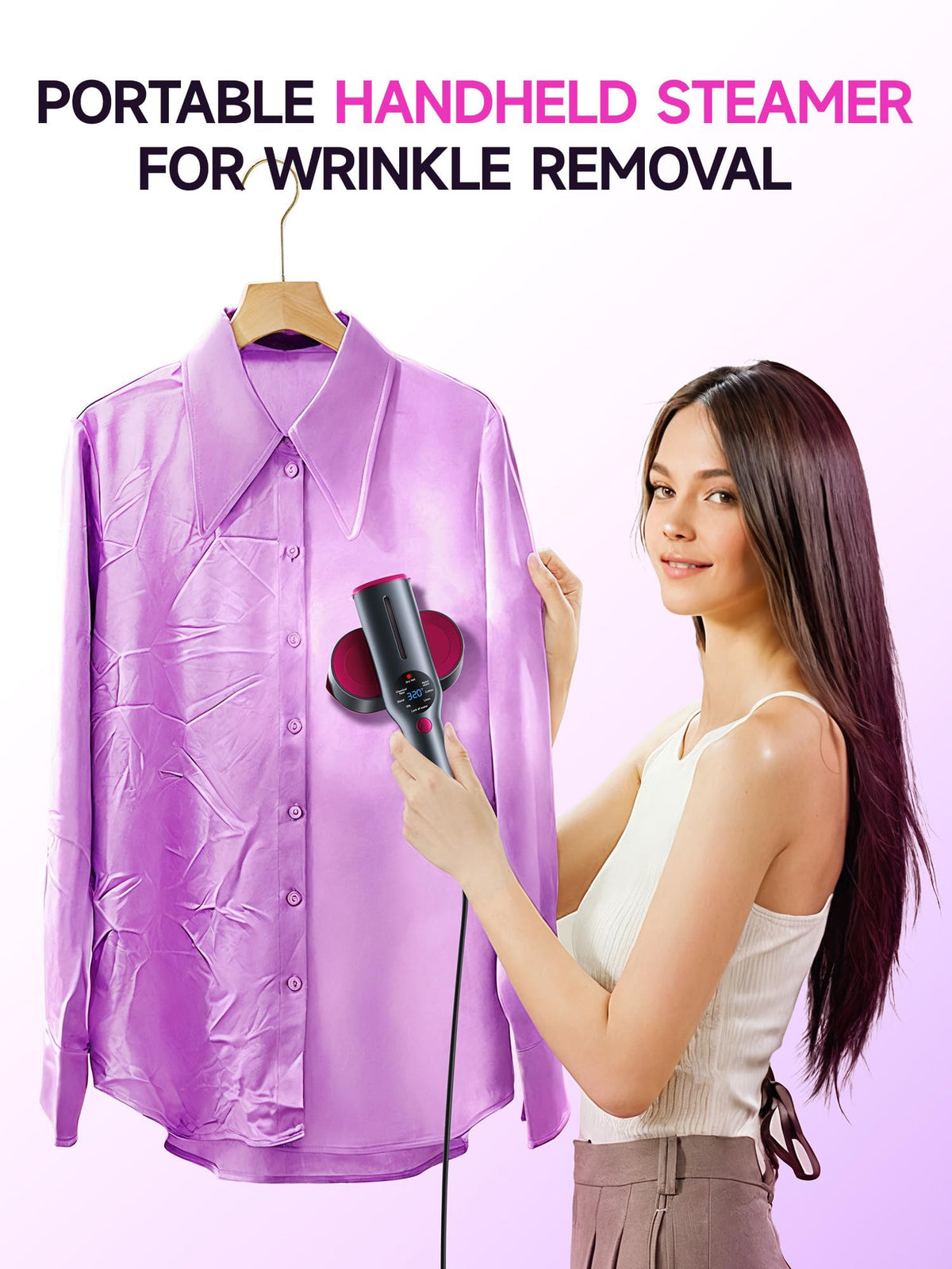 Drflash 2-in-1 Portable Garment Steamer and Iron, 1200 W
