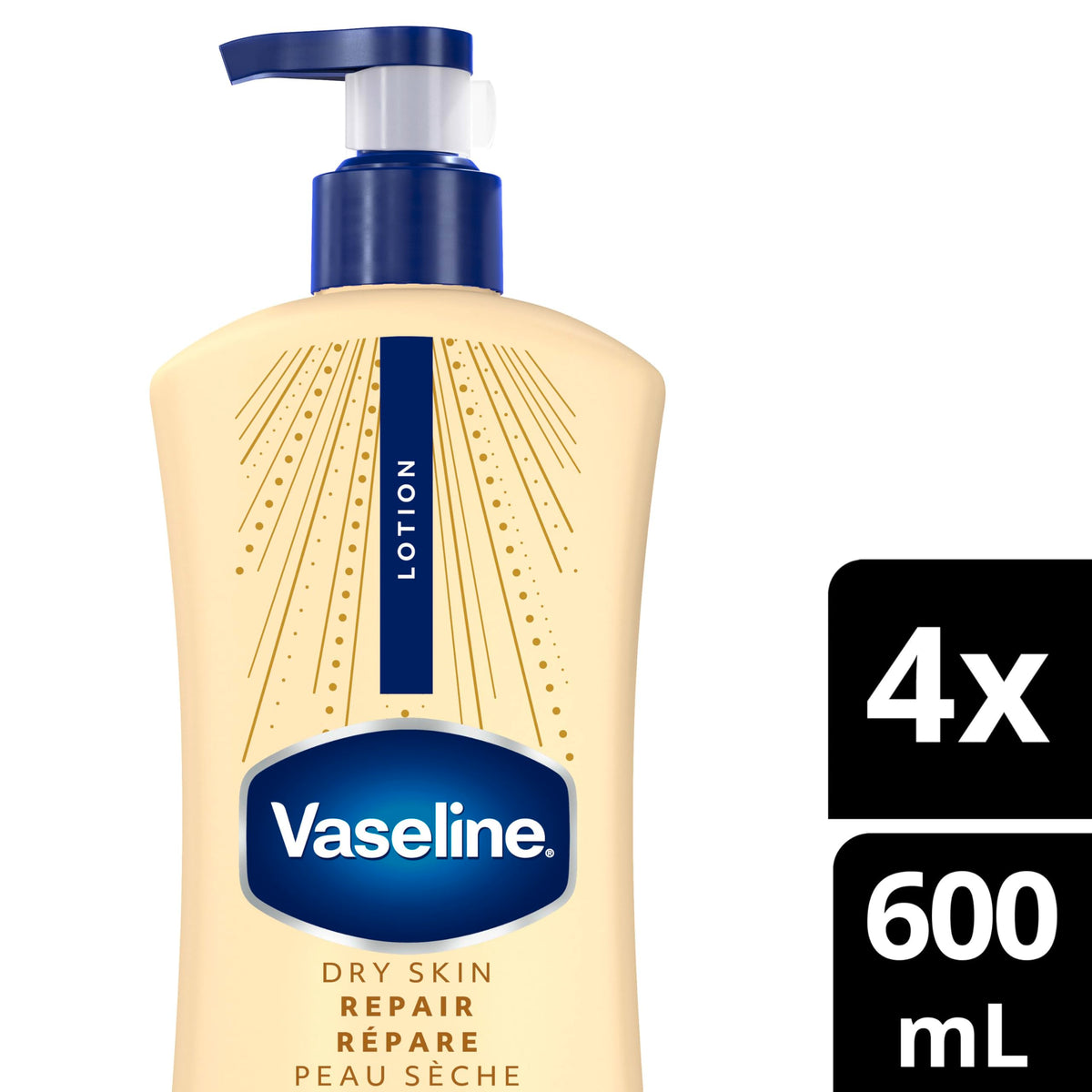 Vaseline Intensive Care Dry Skin Repair Lotion, 4 x 600 ml