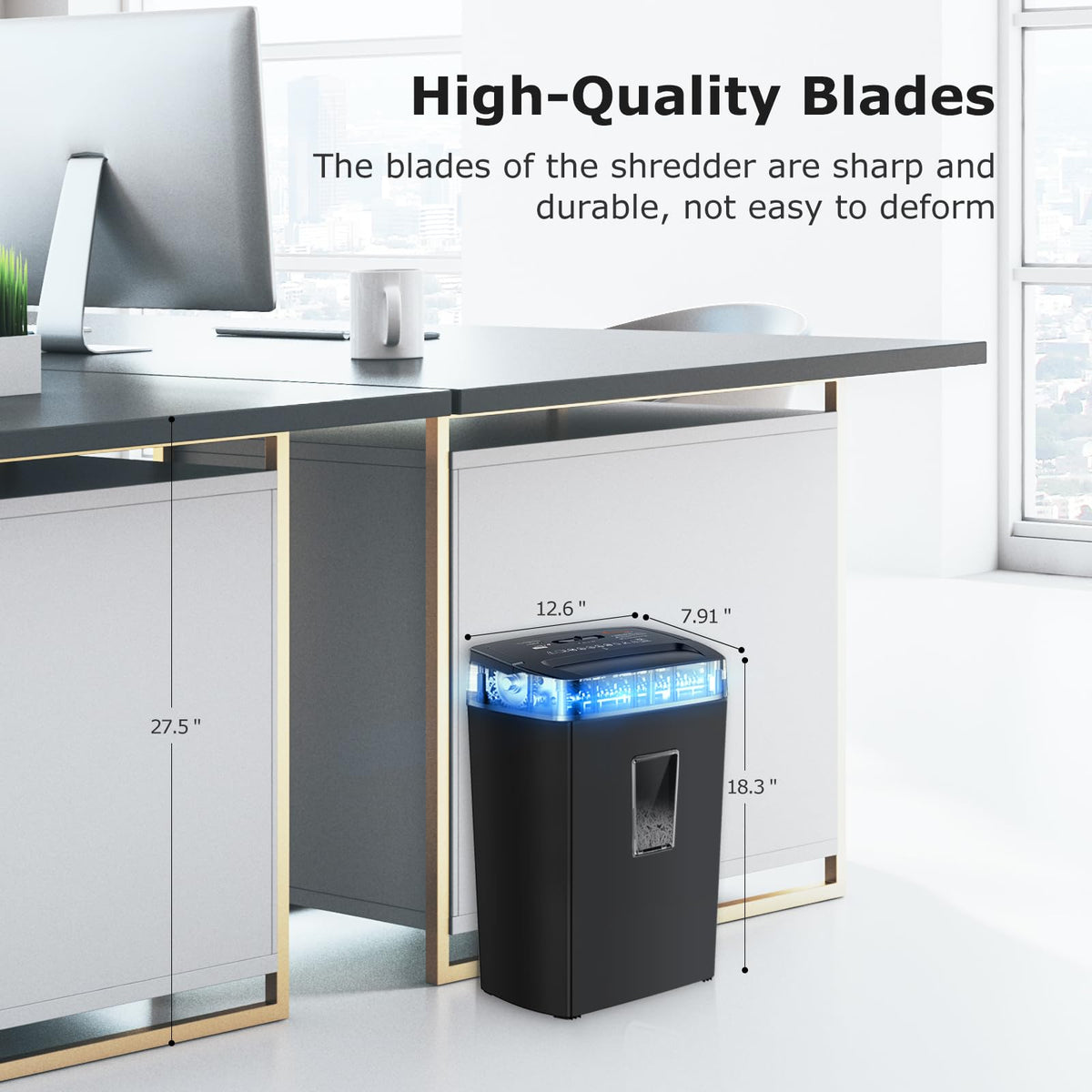Bonsaii 12-Sheet Cross Cut Paper Shredder, 5.5 Gal (C275-A)