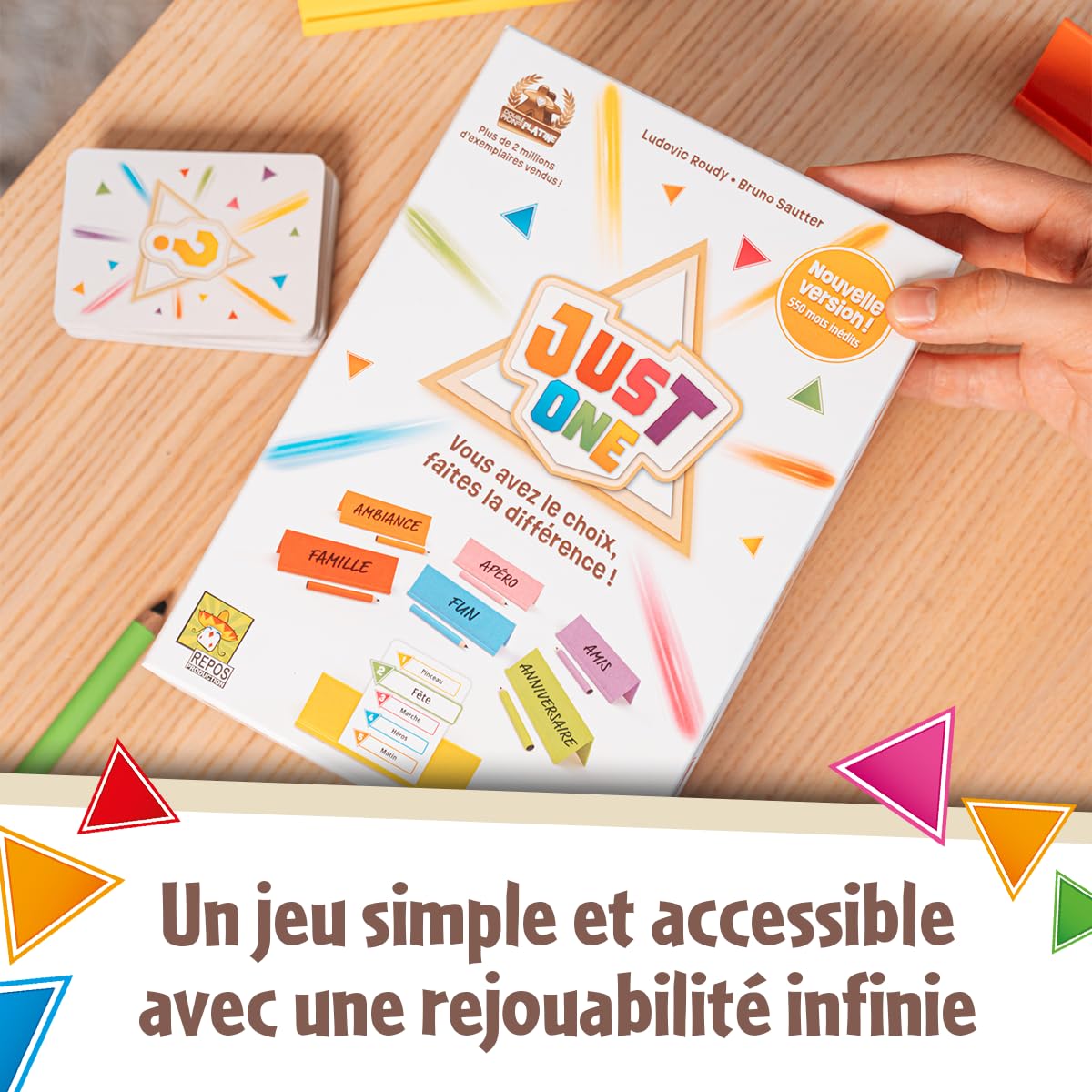 Just One Refresh Card Game, French Version, by Asmodee
