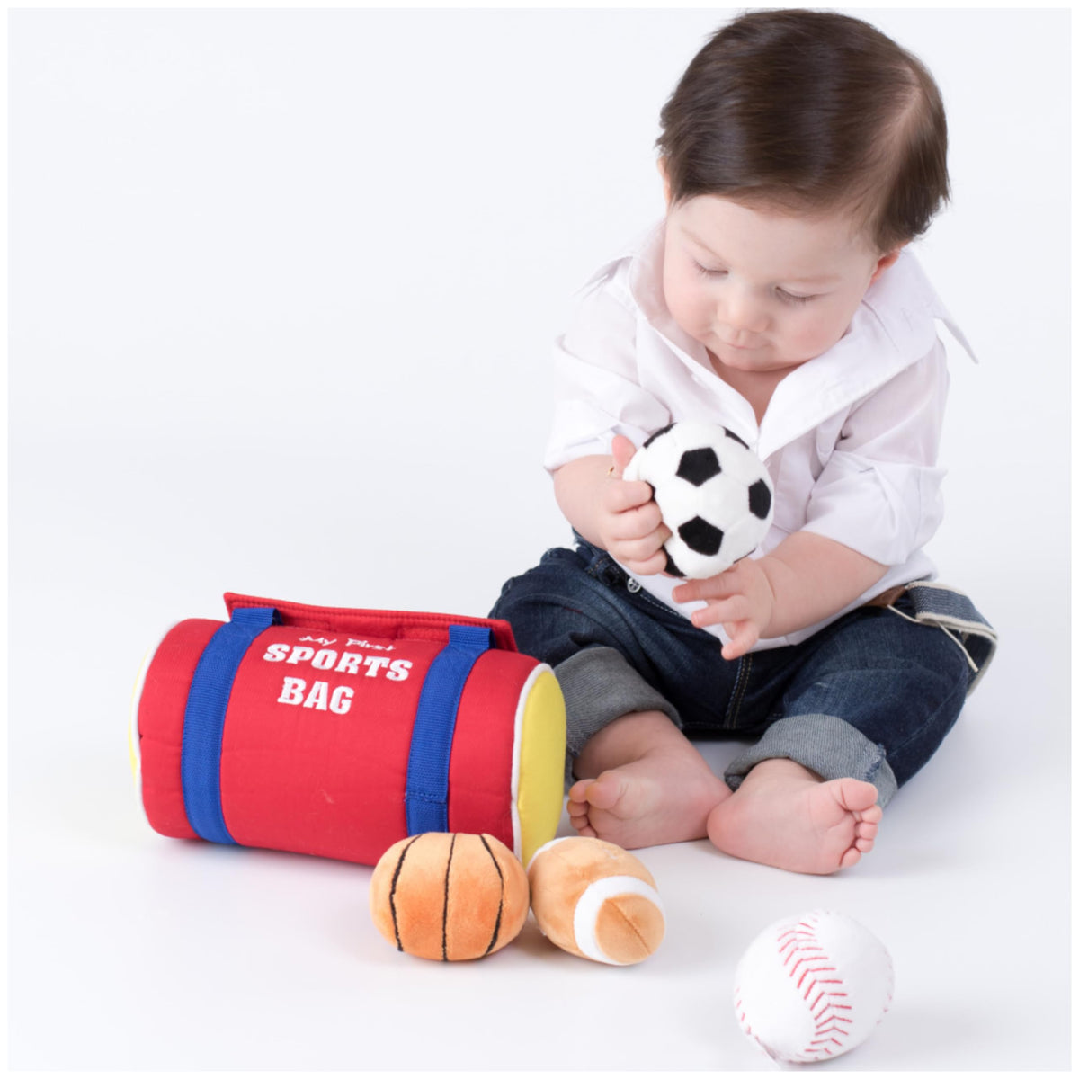 Baby GUND My First Sports Bag Plush Playset, 5 Piece, 8 in