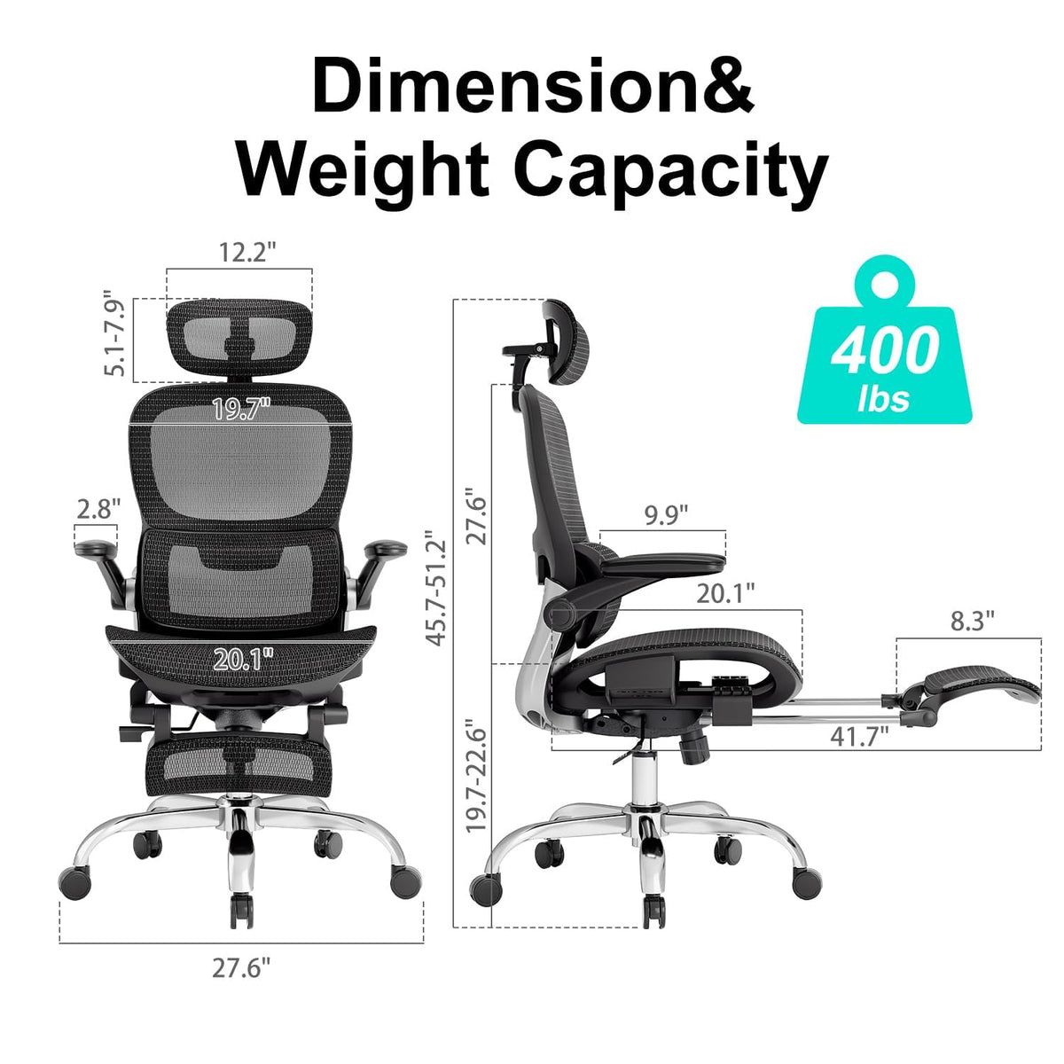 Ergonomic Mesh Office Chair with Tilt and Adjustable Headrest